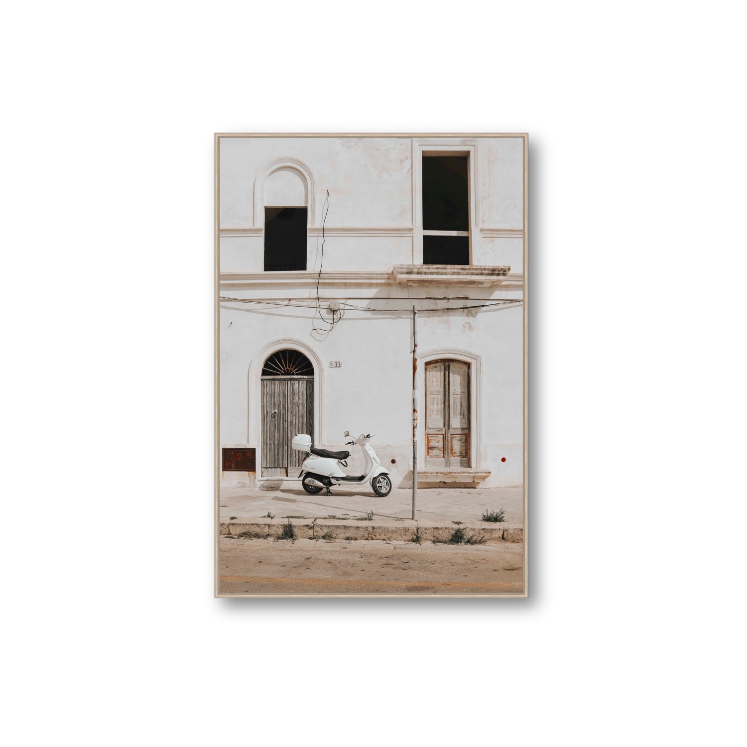 Radiant Ride fine art print, Puglia, Italy, Extra Large, Natural Oak Float Frame, Fine Art Canvas
