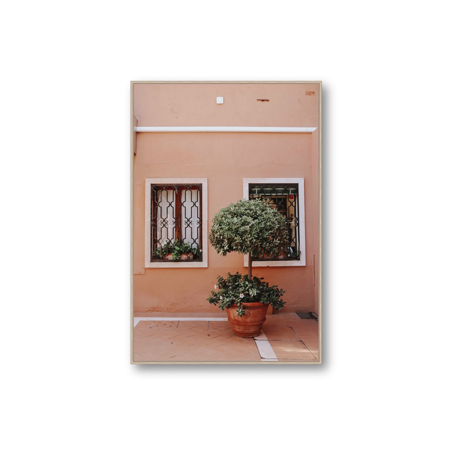Semplicemente Bello Venice Italian wall art Extra Large fine art canvas in natural oak float frame