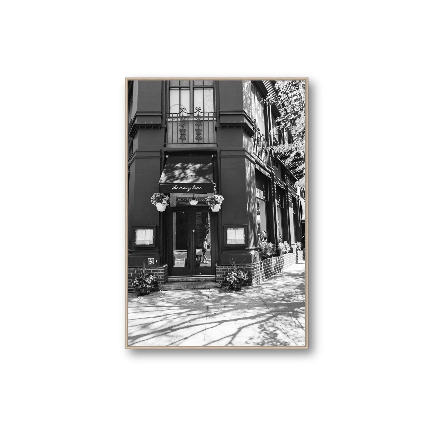 Mary's Corner fine art print, New York, United States, Extra Large, Natural Oak Float Frame, Fine Art Canvas