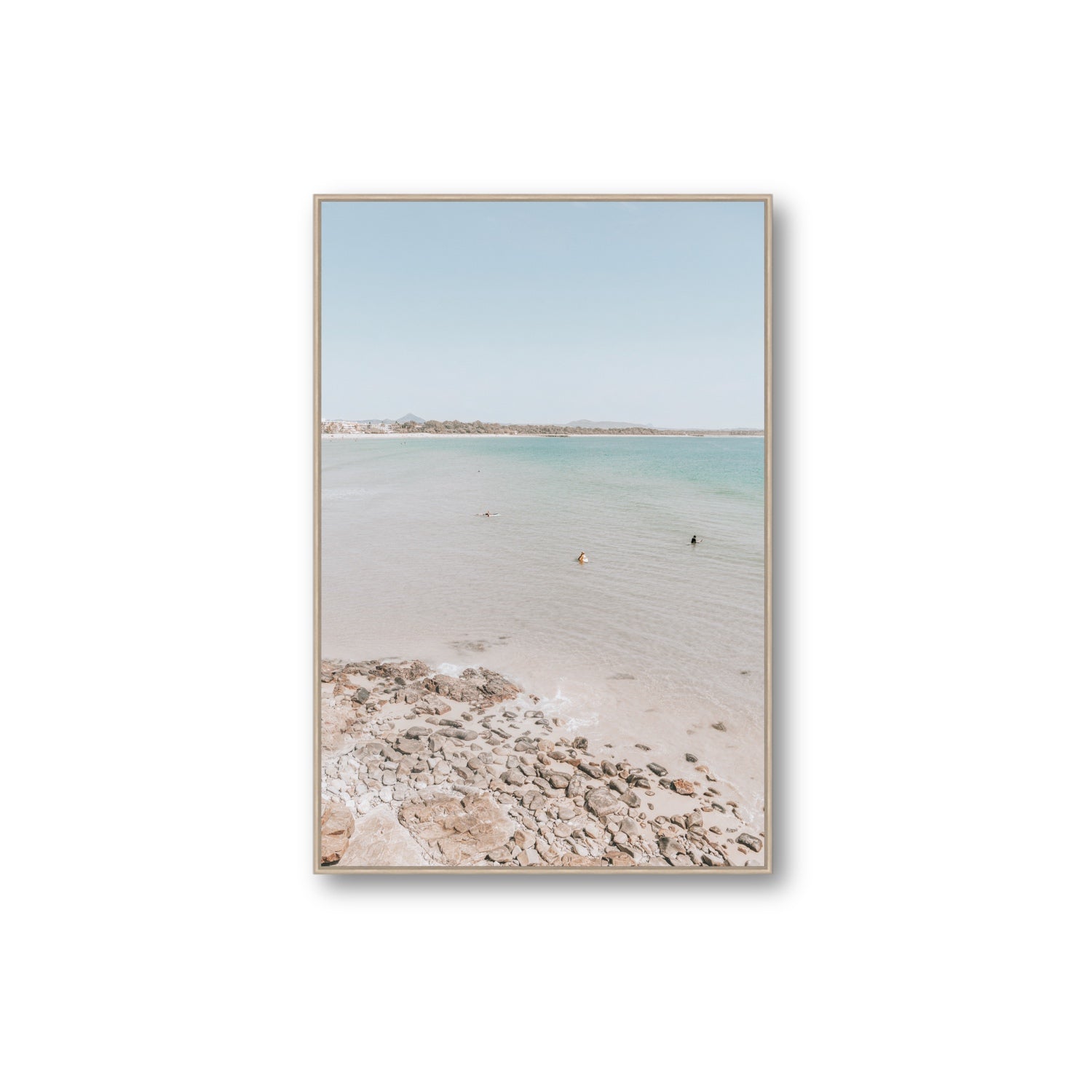Sweet Serotonin fine art print, Noosa, Australia, coastal scenes artwork, Extra Large, Natural Oak Float Frame, Fine Art Canvas