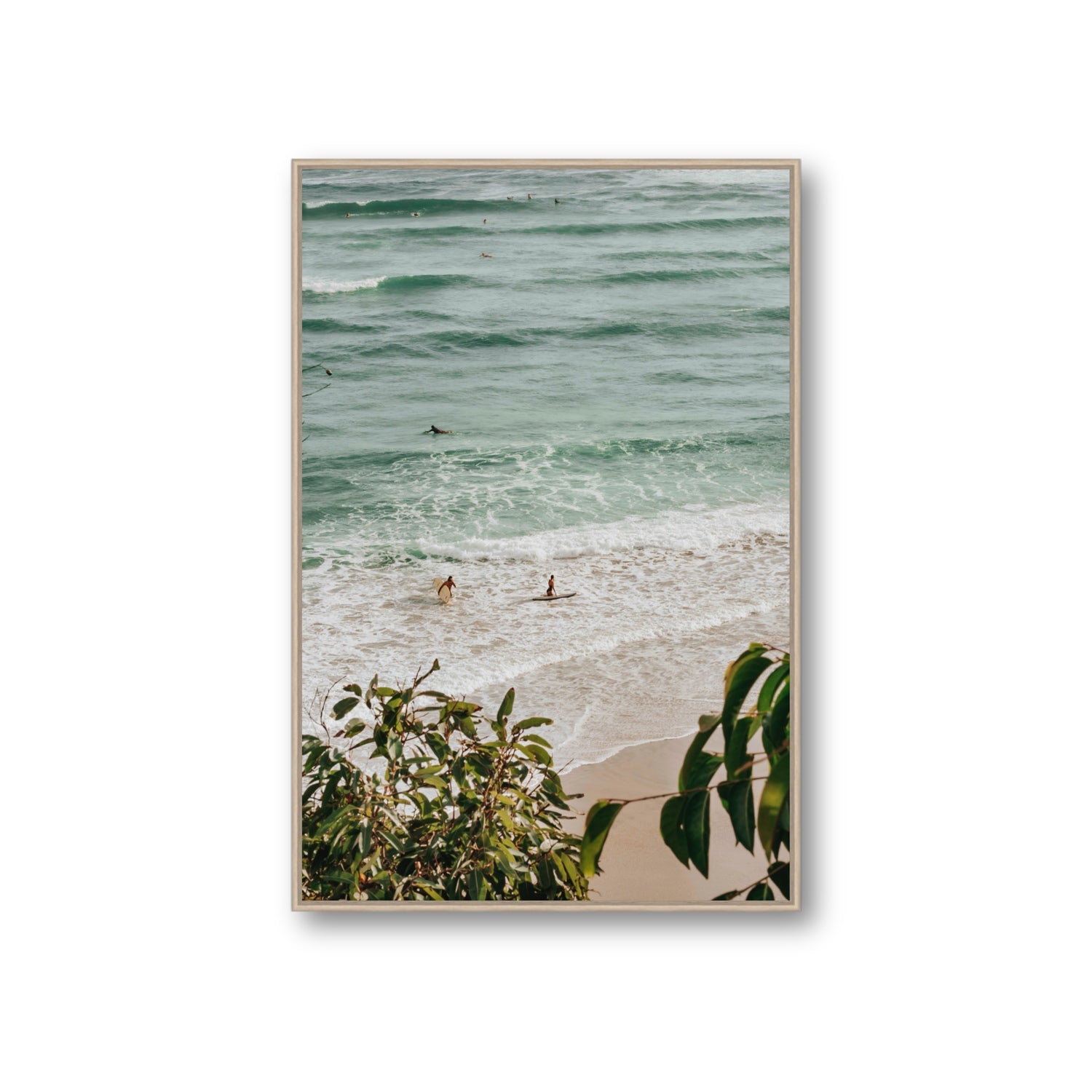 Private Paradise fine art print, Byron Bay, Australia, Giant, Natural Oak Float Frame, Fine Art Canvas