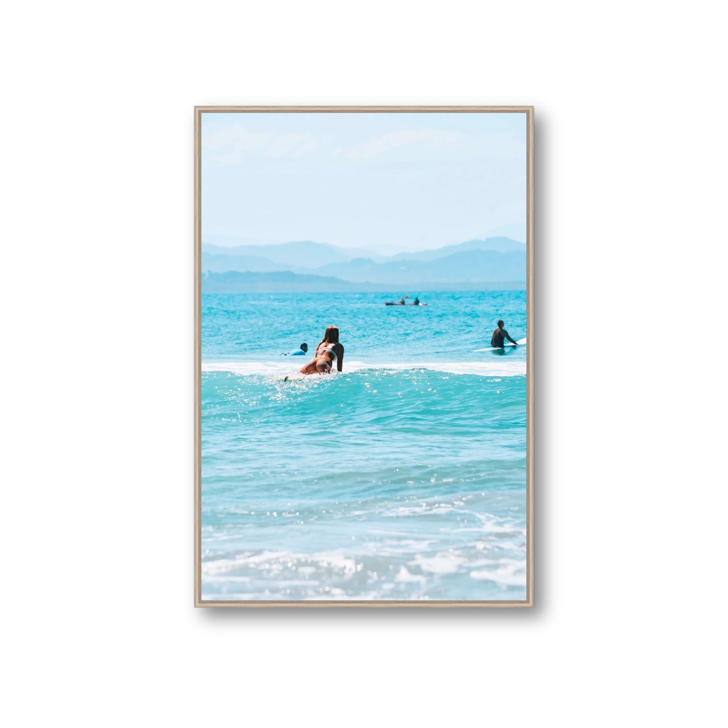 Tatiana fine art print, Byron Bay, Australia, Giant, Natural Oak Float Frame, Fine Art Canvas