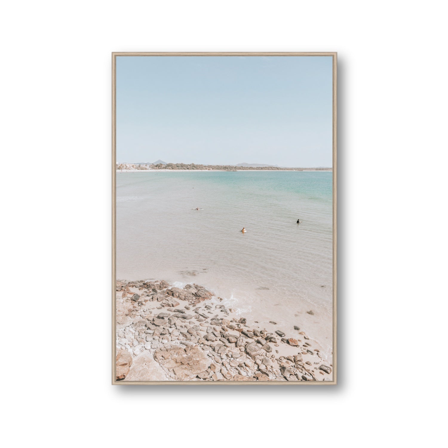 Sweet Serotonin fine art print, Noosa, Australia, coastal scenes artwork, Gallery, Natural Oak Float Frame, Fine Art Canvas