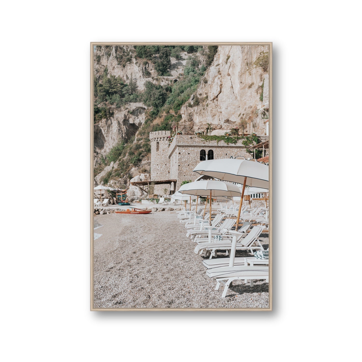 La Villeggiatura fine art print, Amalfi, Italy, luxury escapes artwork, Gallery, Natural Oak Float Frame, Fine Art Canvas