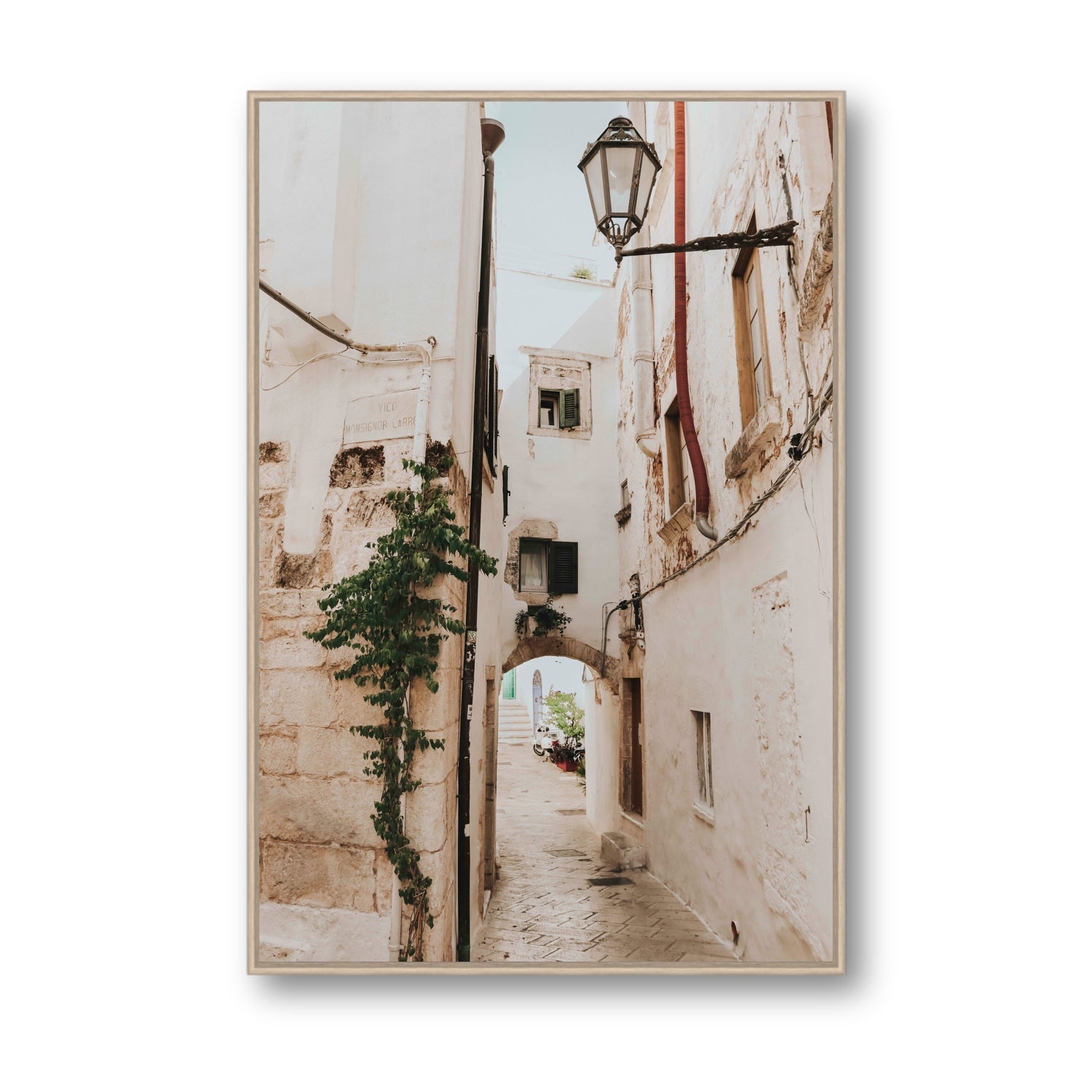 Labyrinth Lanes fine art print, Puglia, Italy, Statement, Natural Oak Float Frame, Fine Art Canvas