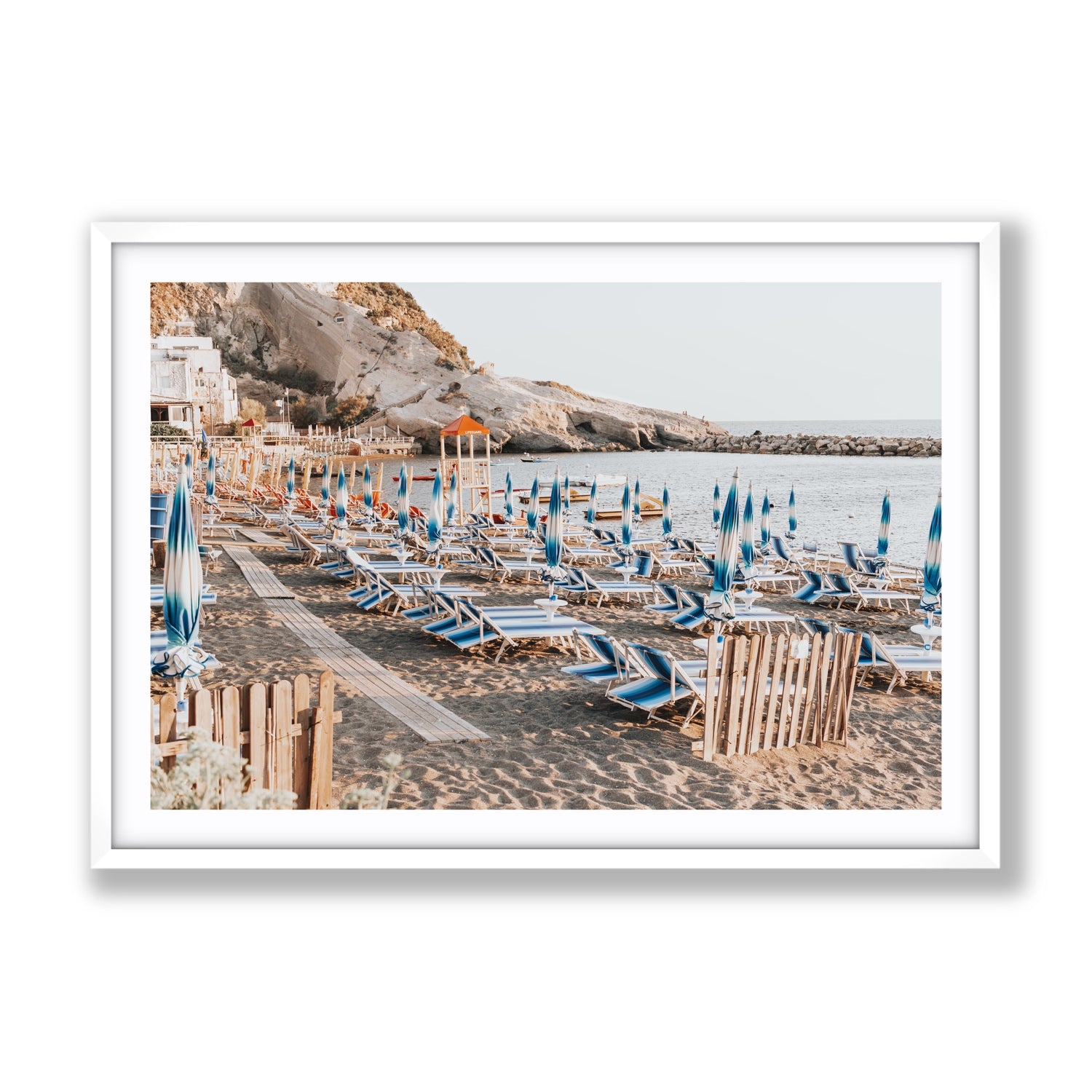 Sandy Daydreams fine art print, Ischia, Italy, Gallery, White Frame · Matboard, Fine Art Print