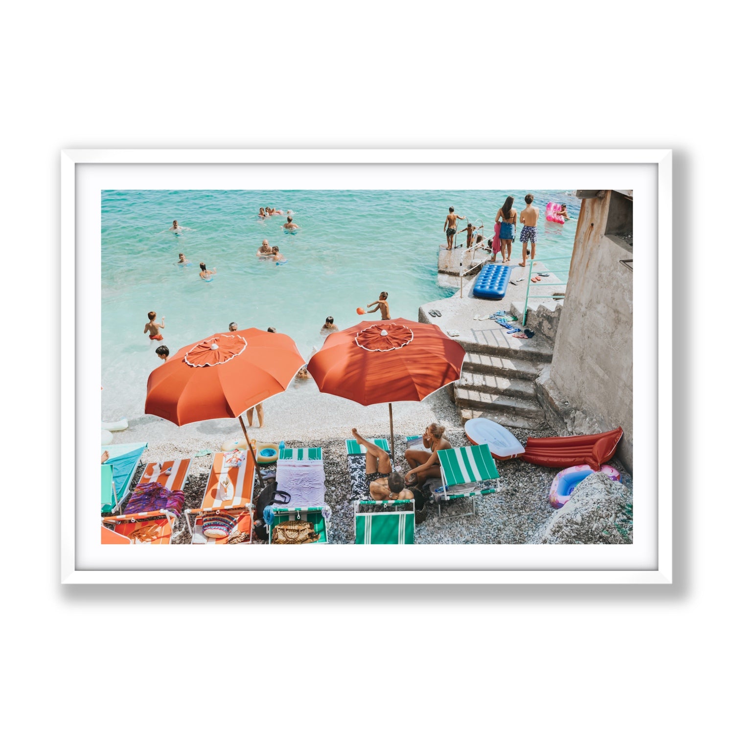 Water Wonderland fine art print, Capri, Italy, Gallery, White Frame · Matboard, Fine Art Print