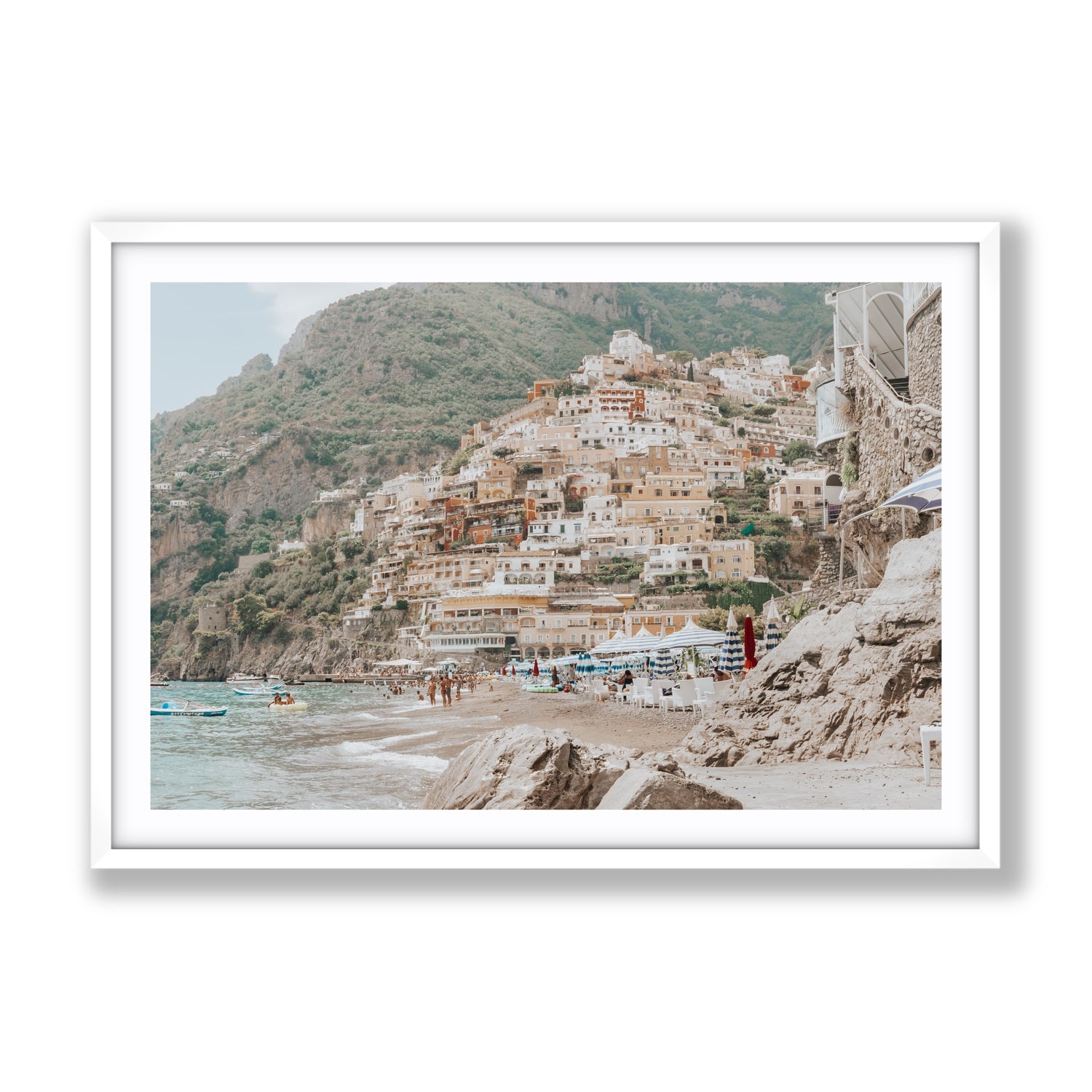 Sogno di Positano fine art print, Positano, Italy, Gallery, White Frame · Matboard, Fine Art Print