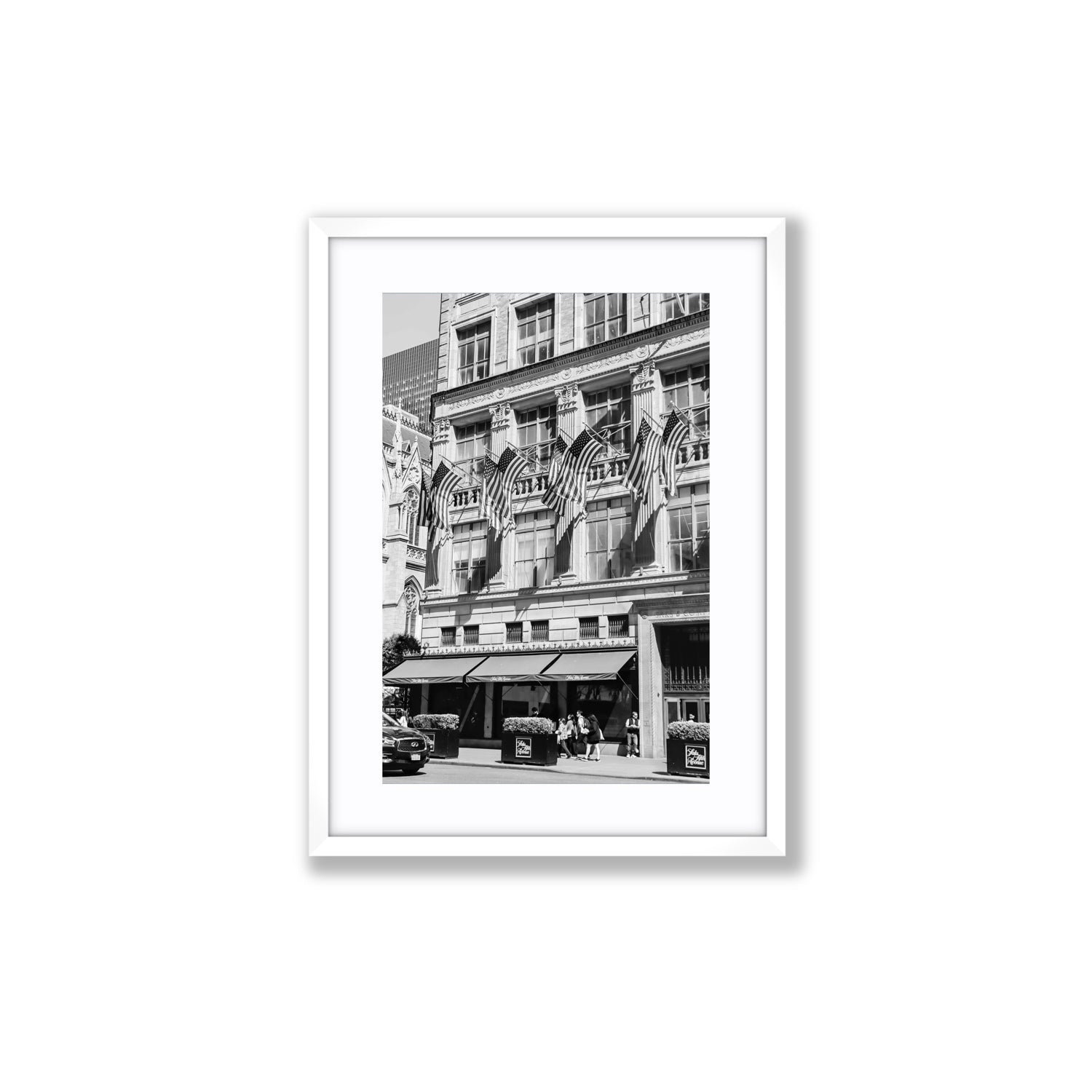 Luxury On Fifth fine art print, New York, United States, Medium, White Frame · Matboard, Fine Art Print