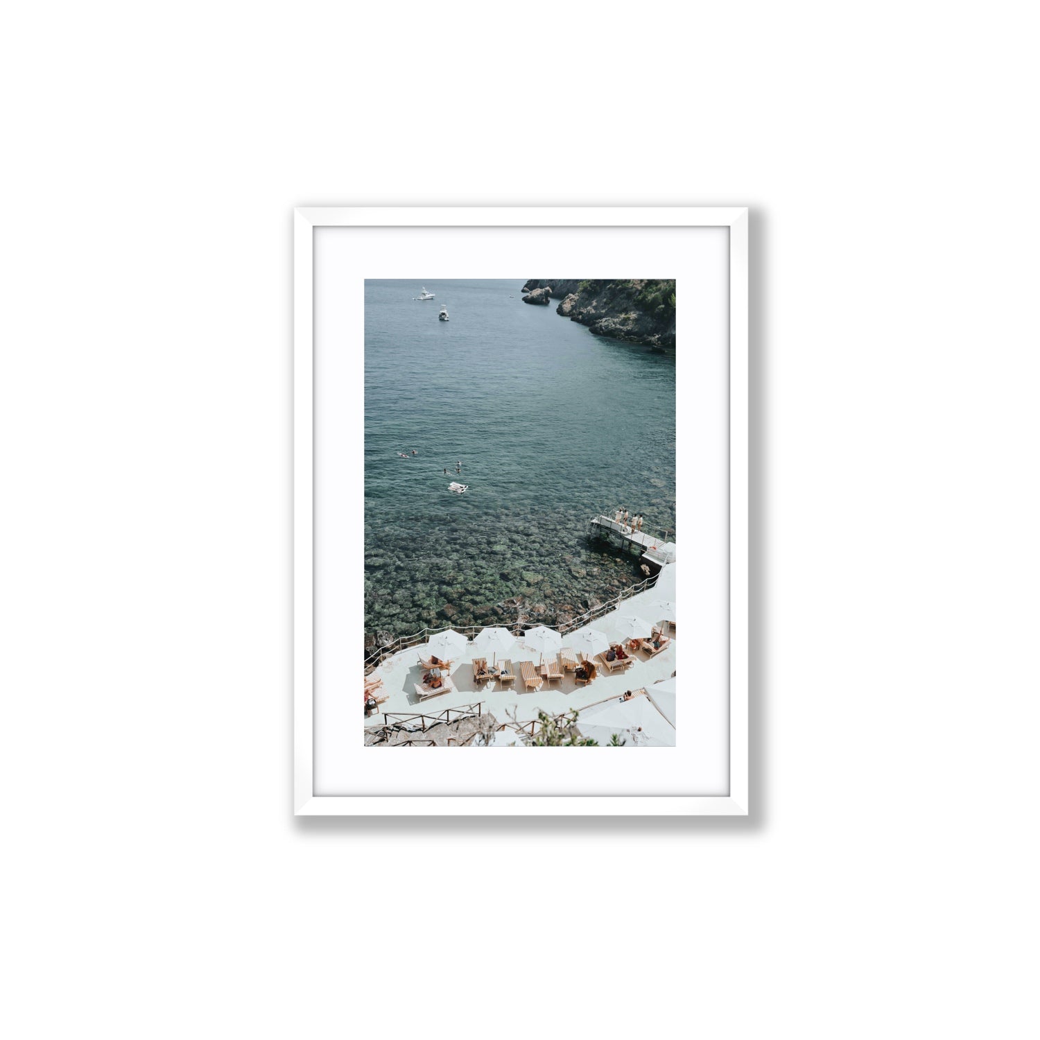Until The Sun Goes Down Tuscany Italian decor wall art Medium fine art print in white frame with matboard