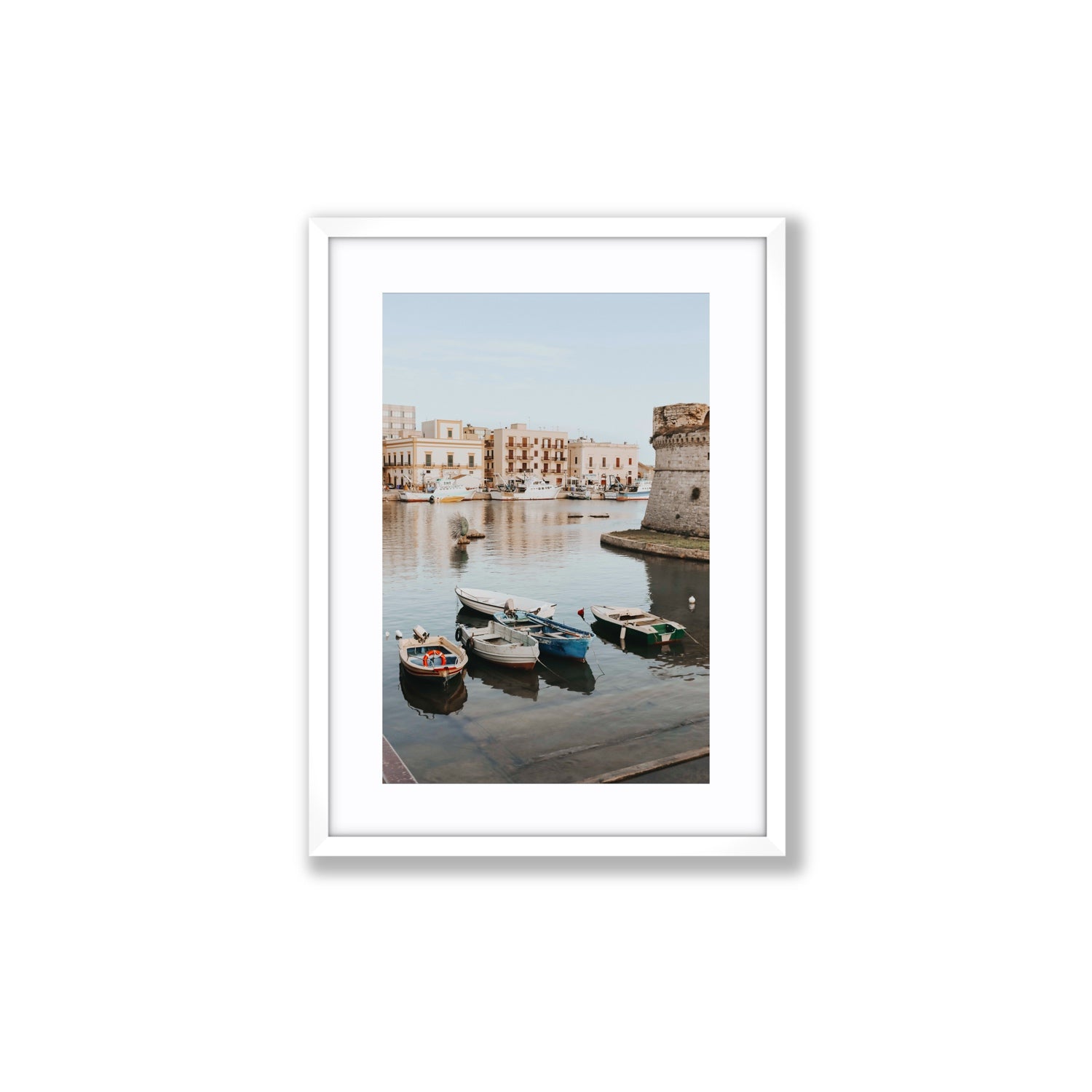 Fishing Legacy fine art print, Puglia, Italy, Medium, White Frame · Matboard, Fine Art Print