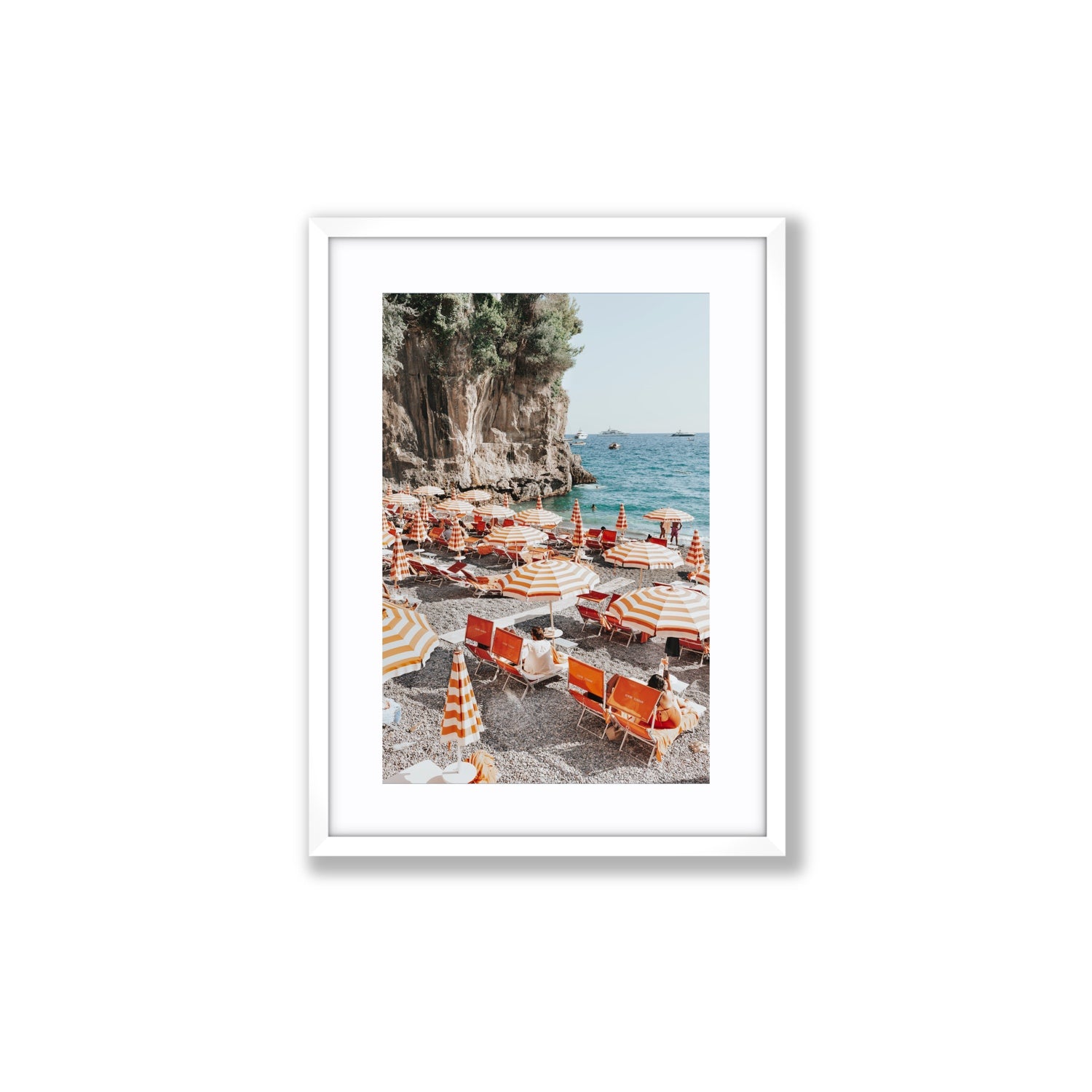 Tangerine Dream fine art print, Positano, Italy, Medium, White Frame · Matboard, Fine Art Print