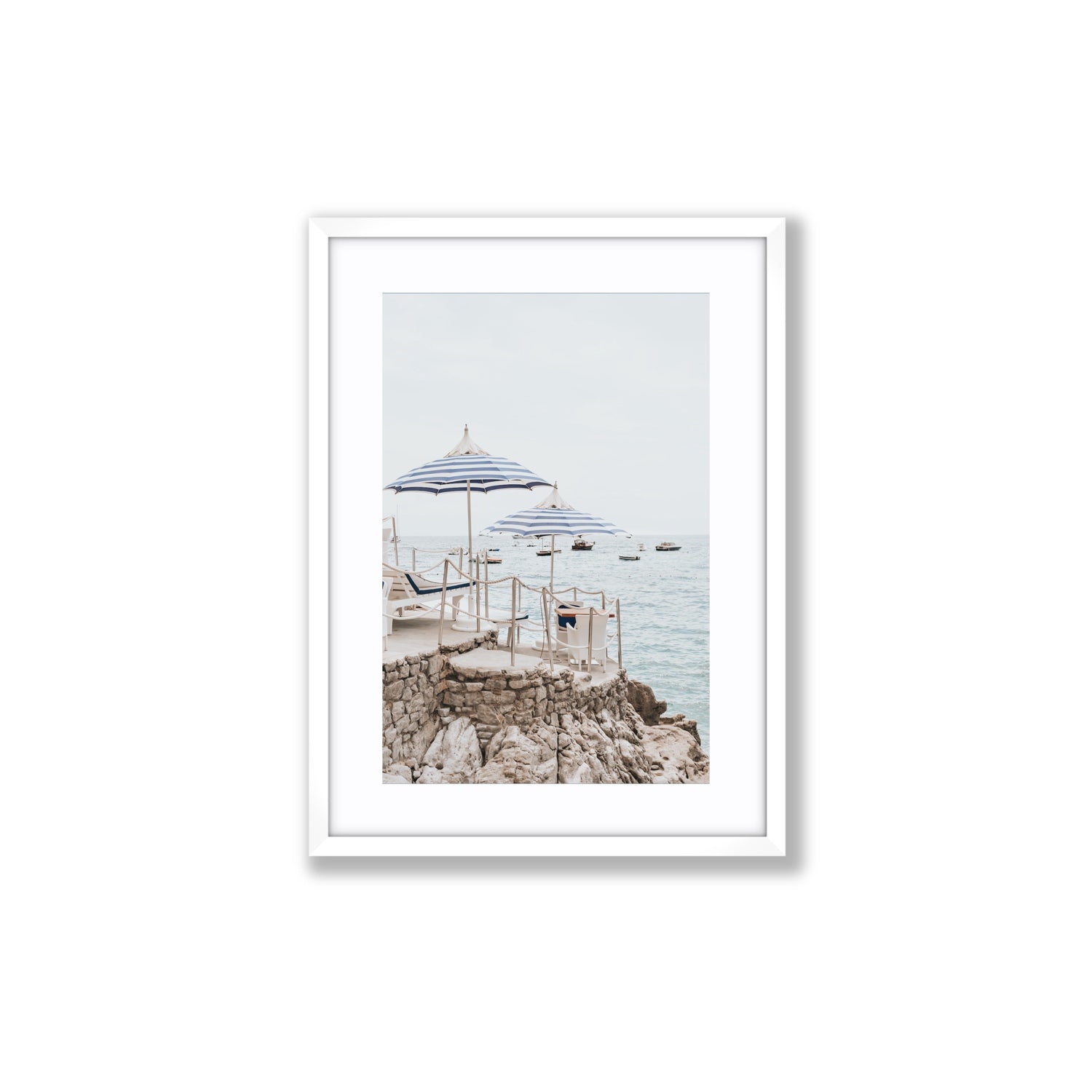 La Scogliera fine art print, Positano, Italy, Medium, White Frame · Matboard, Fine Art Print