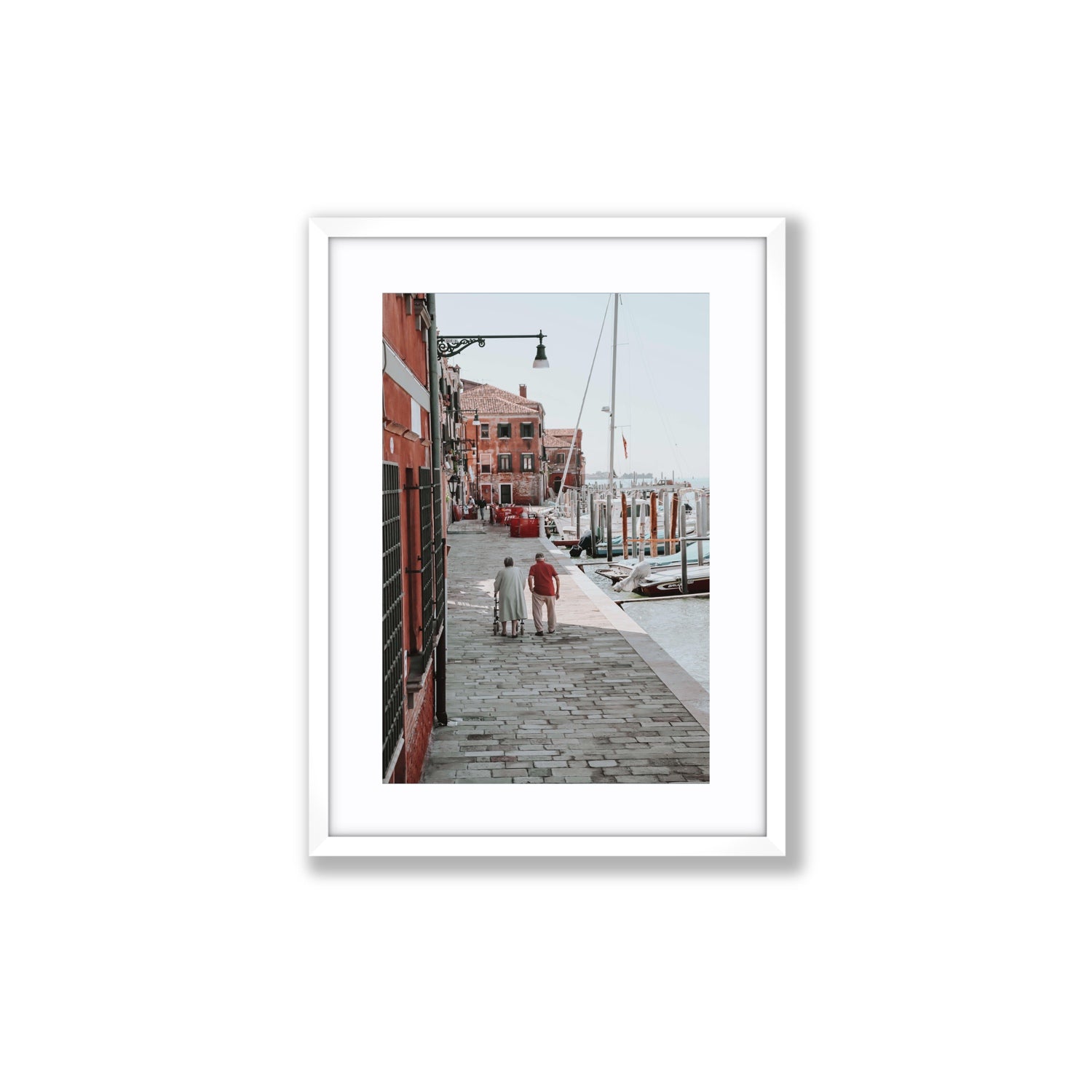 OG Casanova Venice Italian wall art Medium fine art print in white frame with matboard