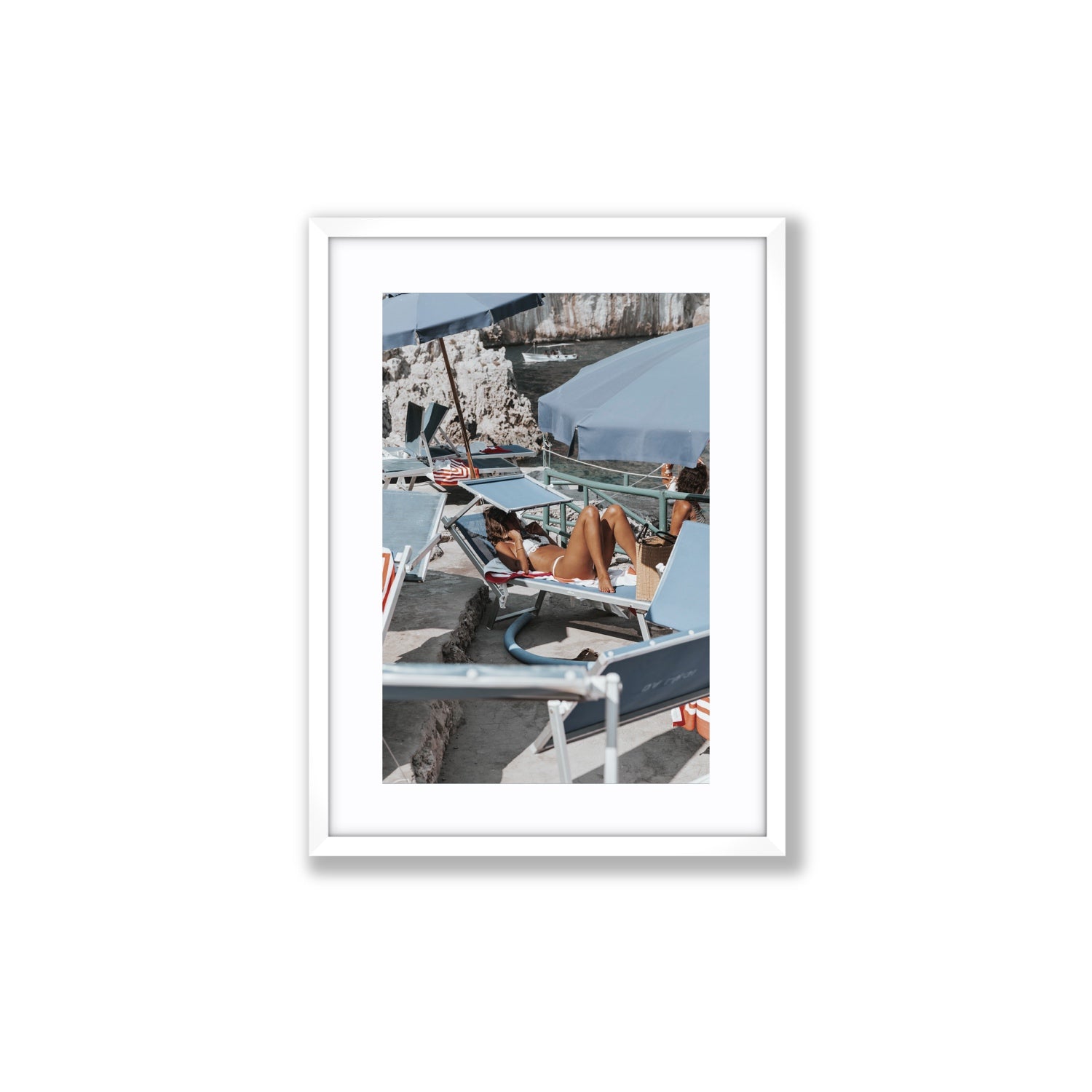 Beach Babe fine art print, Capri, Italy, Medium, White Frame · Matboard, Fine Art Print