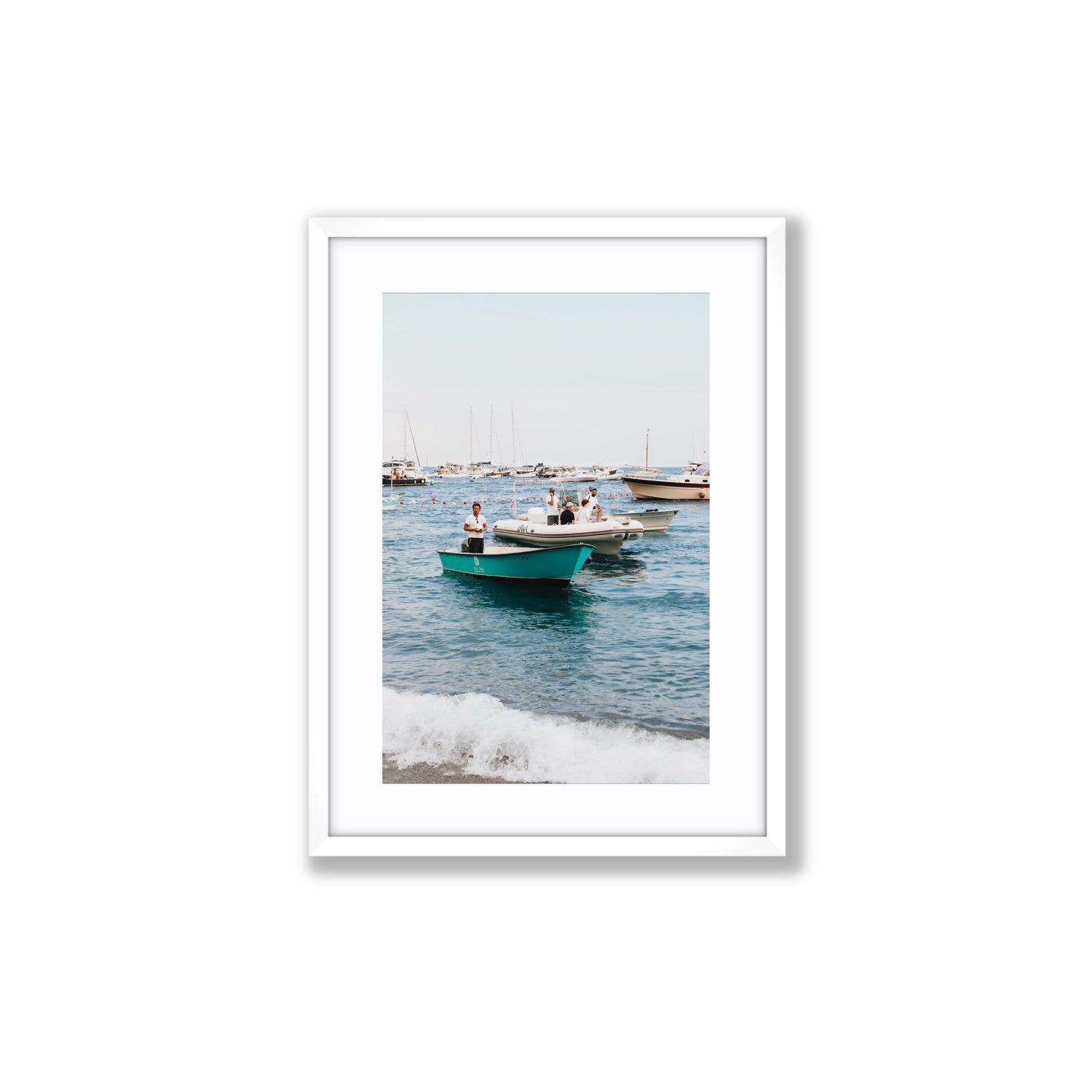 Twilight Tenders Positano wall art Medium fine art print in white frame with matboard