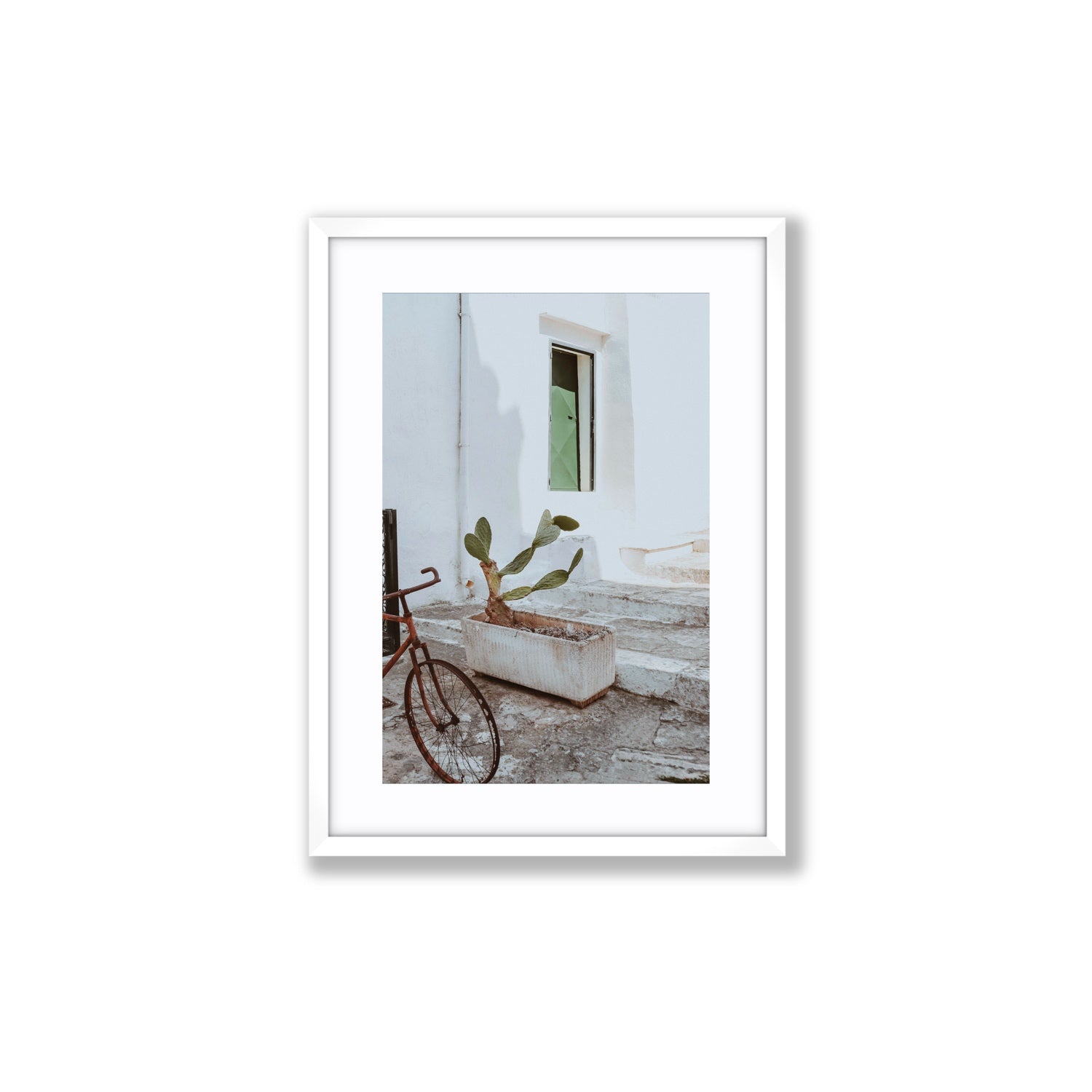 Simple Harmony fine art print, Puglia, Italy, Medium, White Frame · Matboard, Fine Art Print