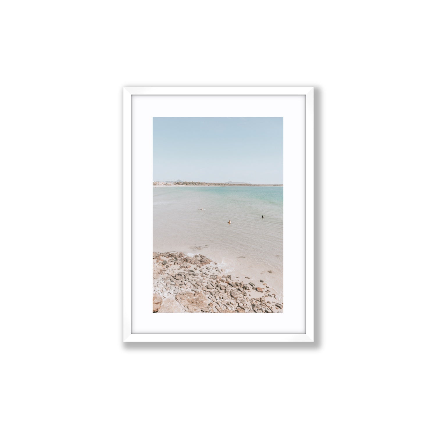 Sweet Serotonin fine art print, Noosa, Australia, coastal scenes artwork, Medium, White Frame · Matboard, Fine Art Print