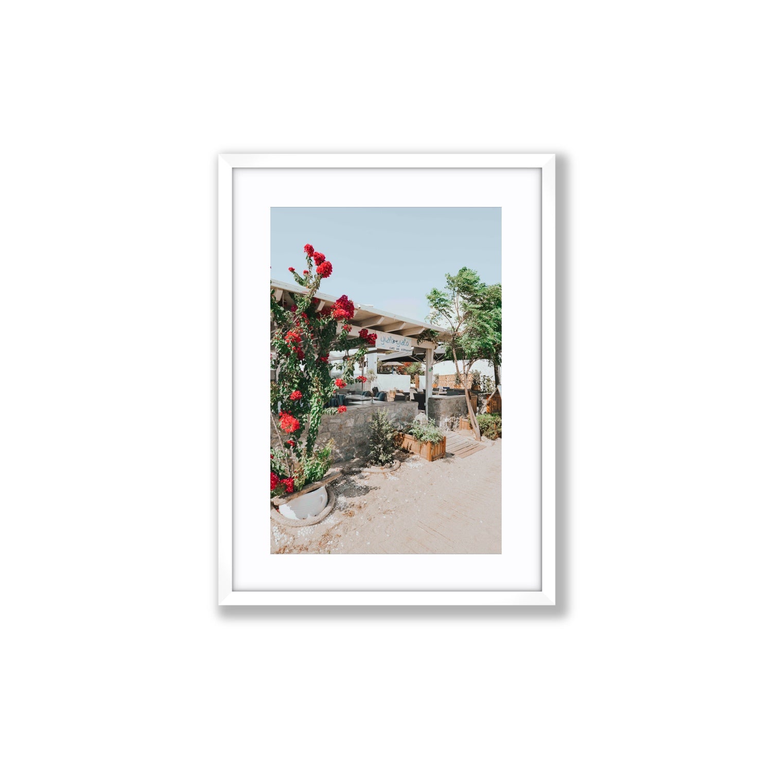 Yialo Yialo fine art print, Mykonos, Greece, Medium, White Frame · Matboard, Fine Art Print