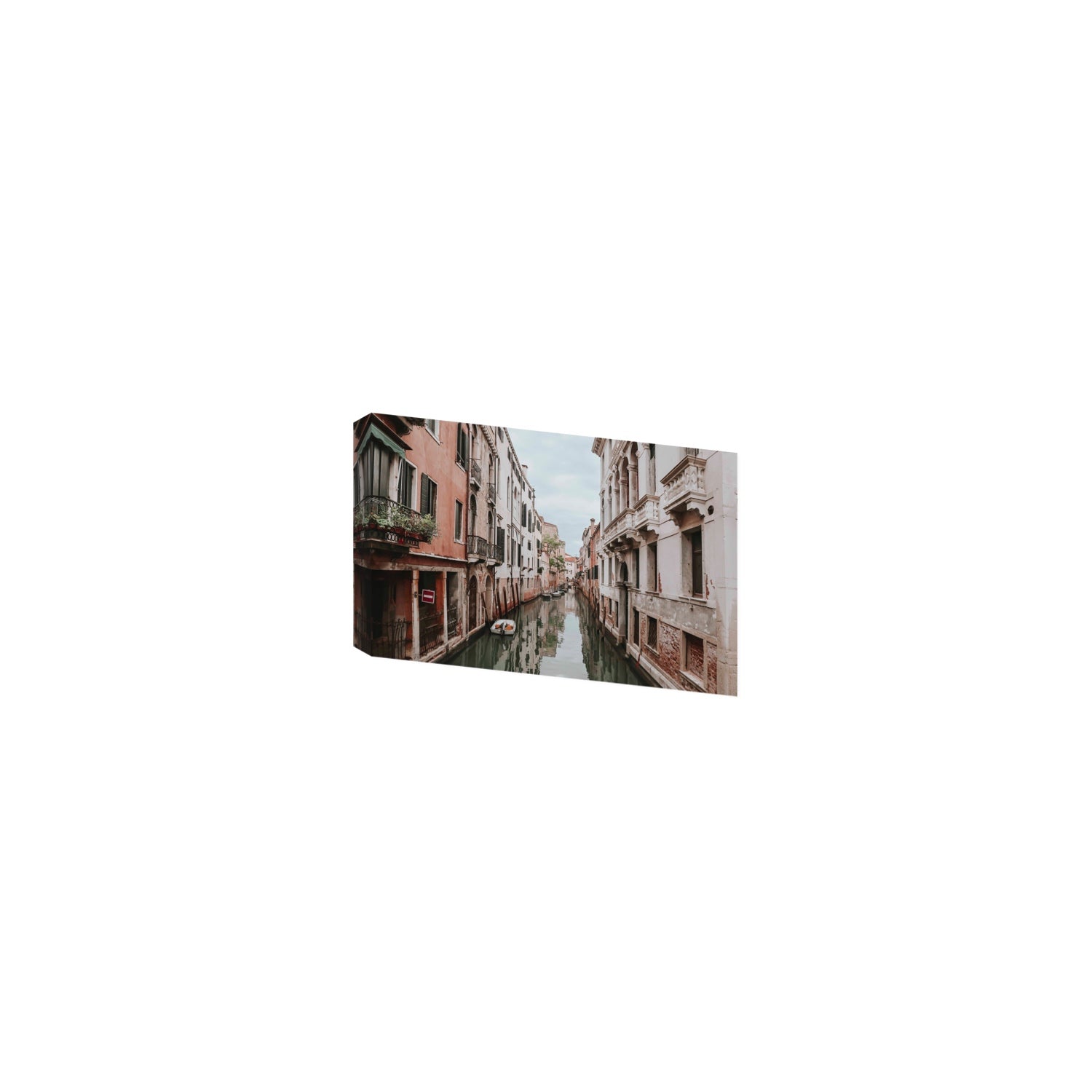 The Floating City Venice Canal Italian decor wall art Small stretched canvas print