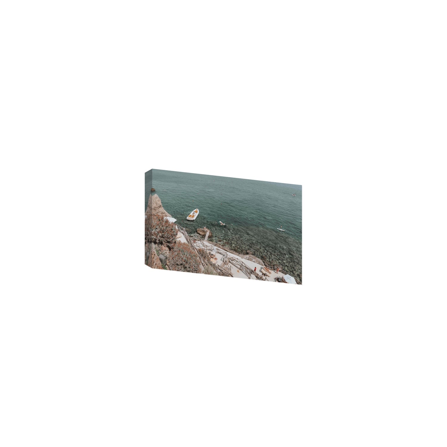 The Lagoon Tuscany coastal Italian wall art Small stretched canvas print