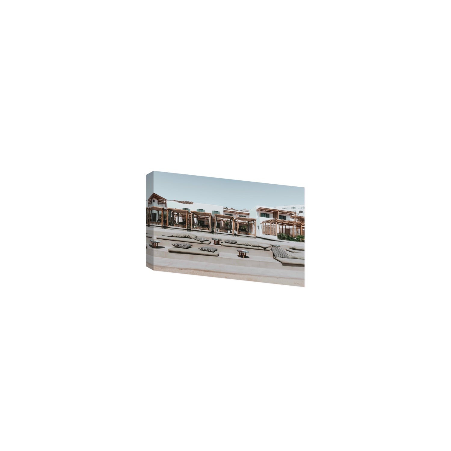Platis Gialos fine art print, Mykonos, Greece, Small, Stretched Canvas