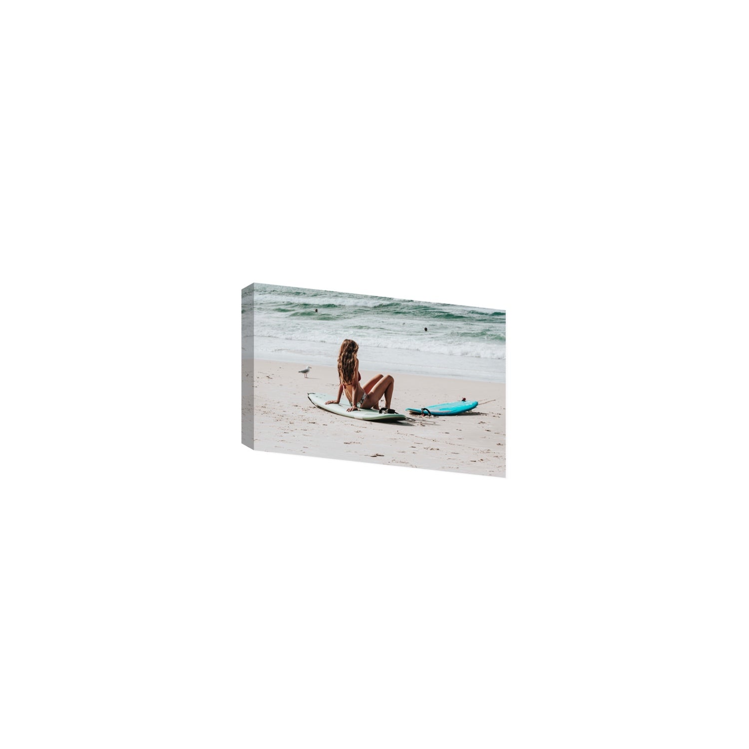 Ciao Bella Byron Bay Surf coastal wall art Small stretched canvas print