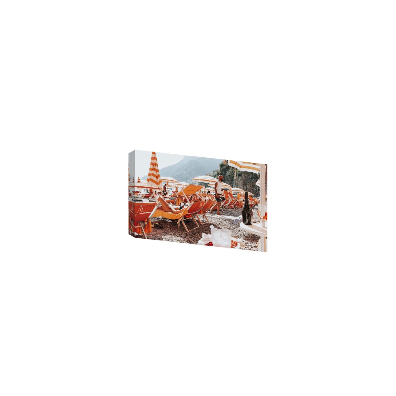 Zesty Shade Positano wall art Small stretched canvas print