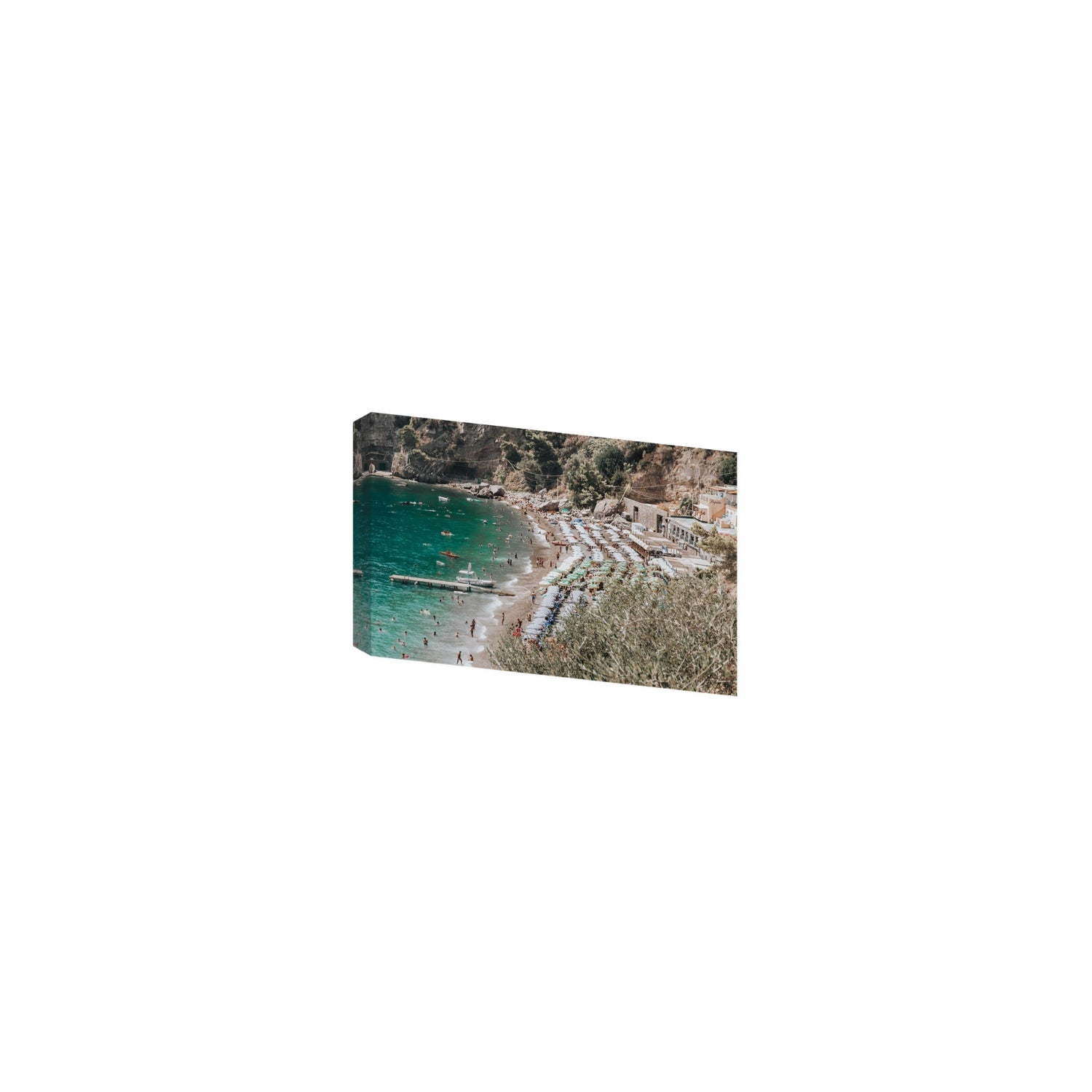 Fornillo Beach fine art print, Positano, Italy, Small, Stretched Canvas