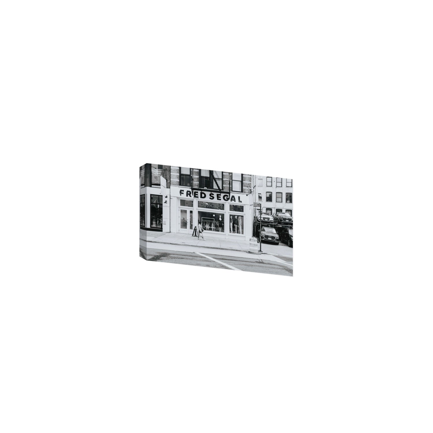 Noir York New York NYC Black & White wall art Small stretched canvas print