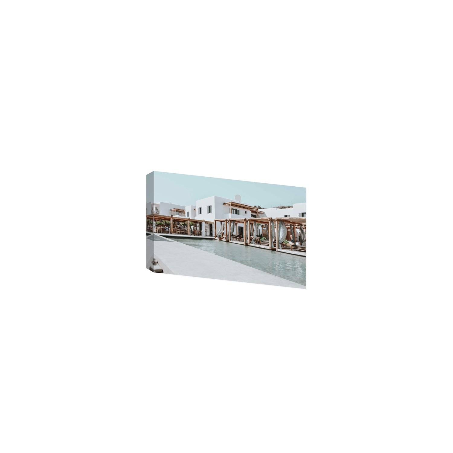 Polytelís Mykonos Greek island wall art Small stretched canvas print