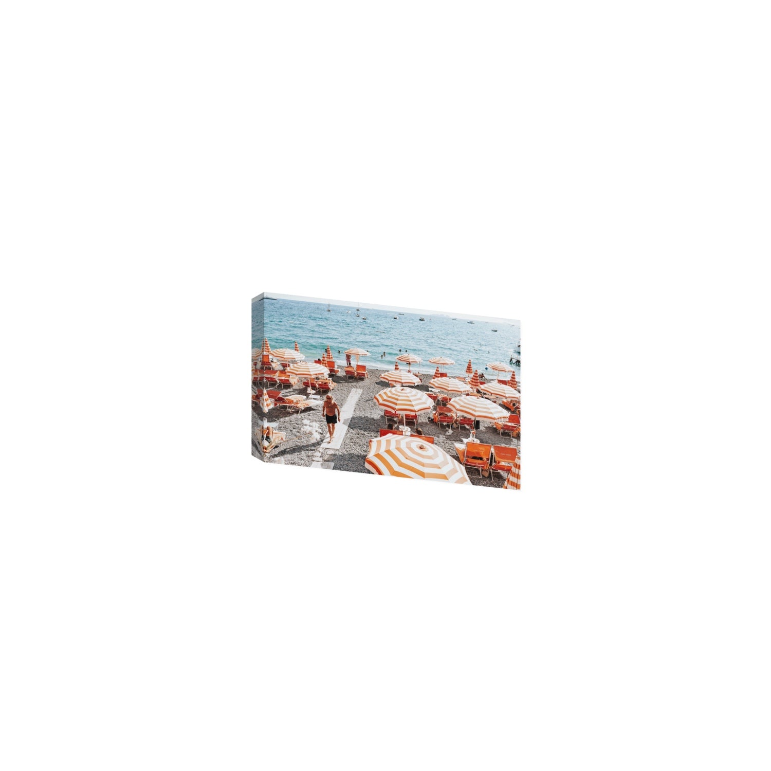 Shoreline Strut Positano wall art Small stretched canvas print