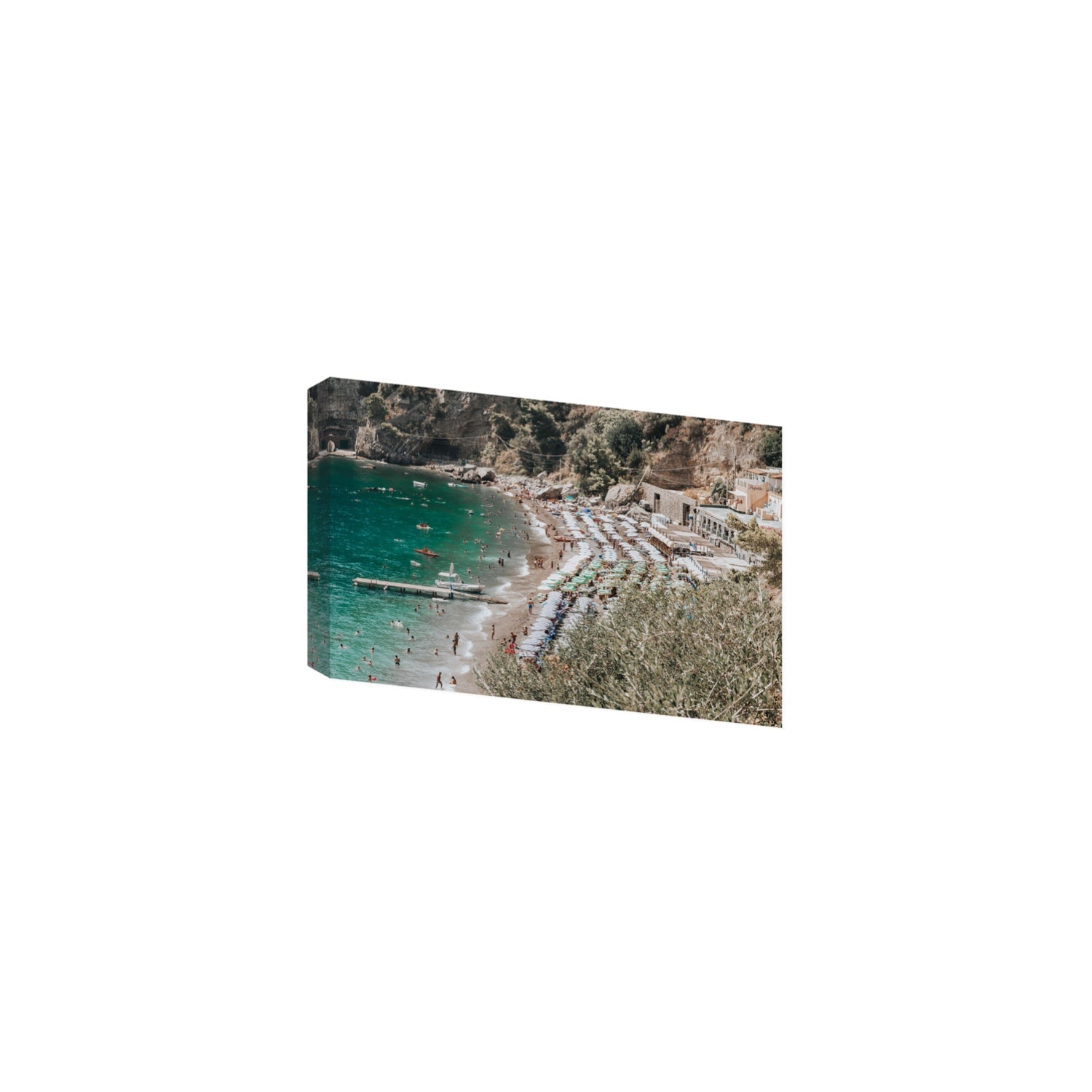 Fornillo Beach fine art print, Positano, Italy, Medium, Stretched Canvas
