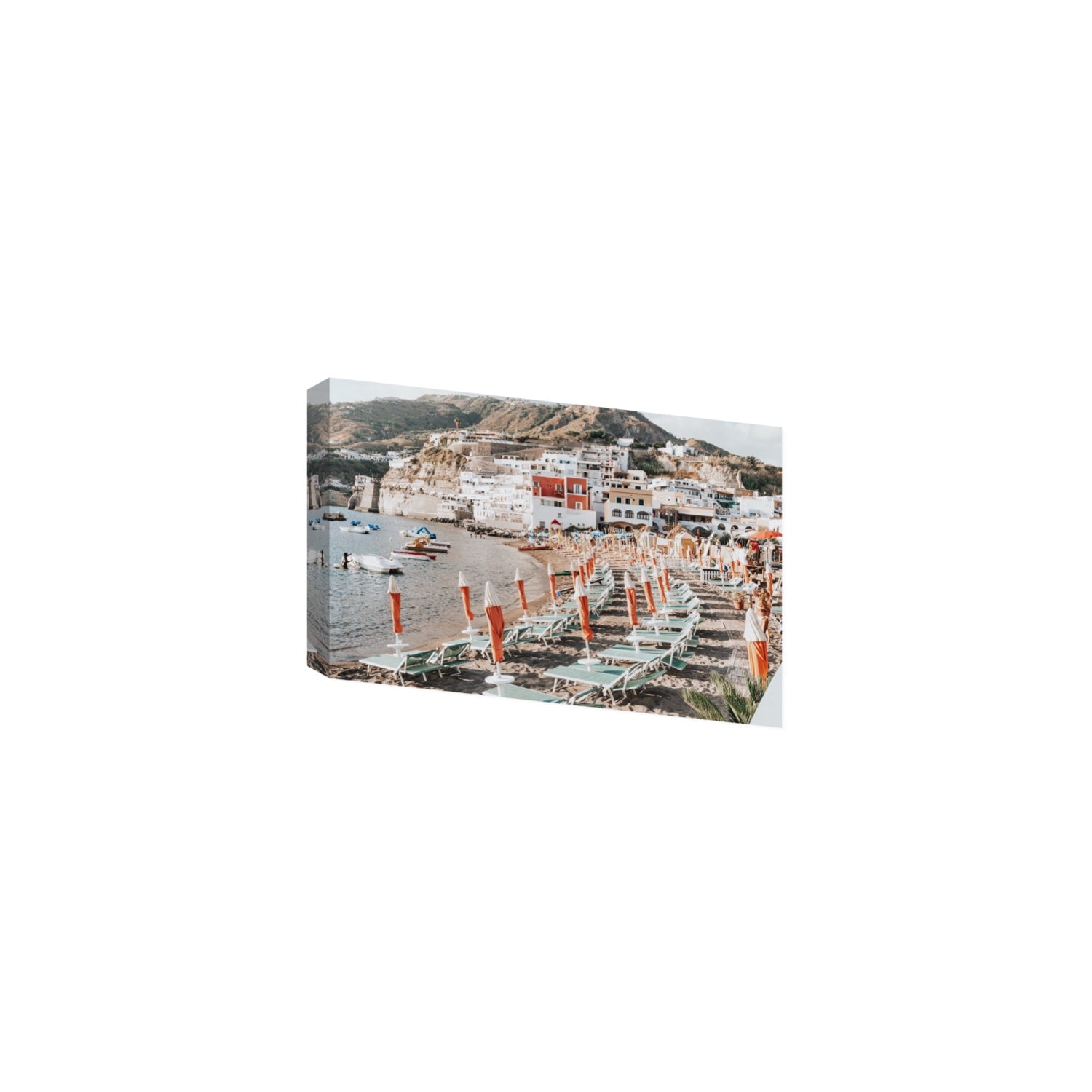Sole Estivo Ischia Italian coastal wall art Medium stretched canvas print