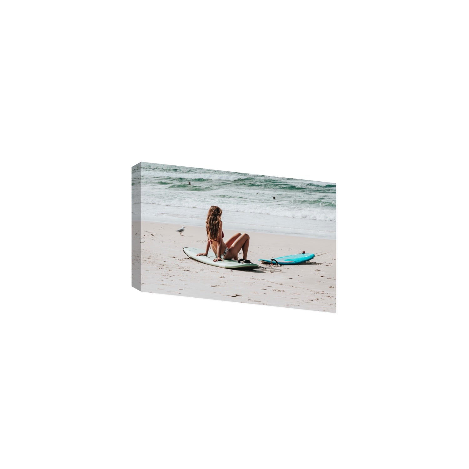 Ciao Bella Byron Bay Surf coastal wall art Medium stretched canvas print