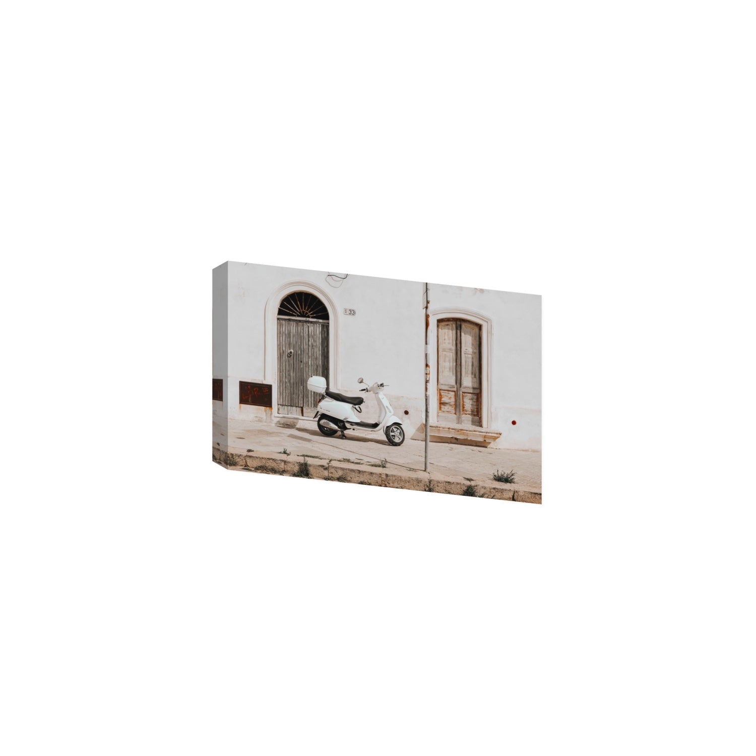 Vespa Nostalgia Puglia Italian wall art Medium stretched canvas print