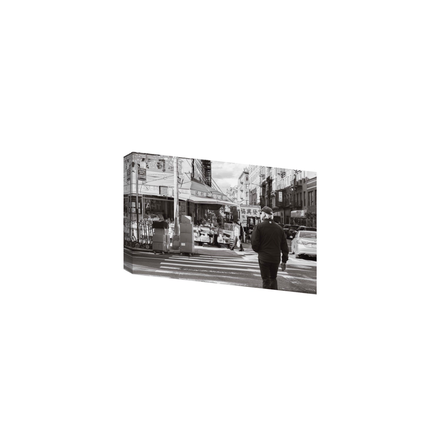 Chinatown New York NYC Street wall art Medium stretched canvas print