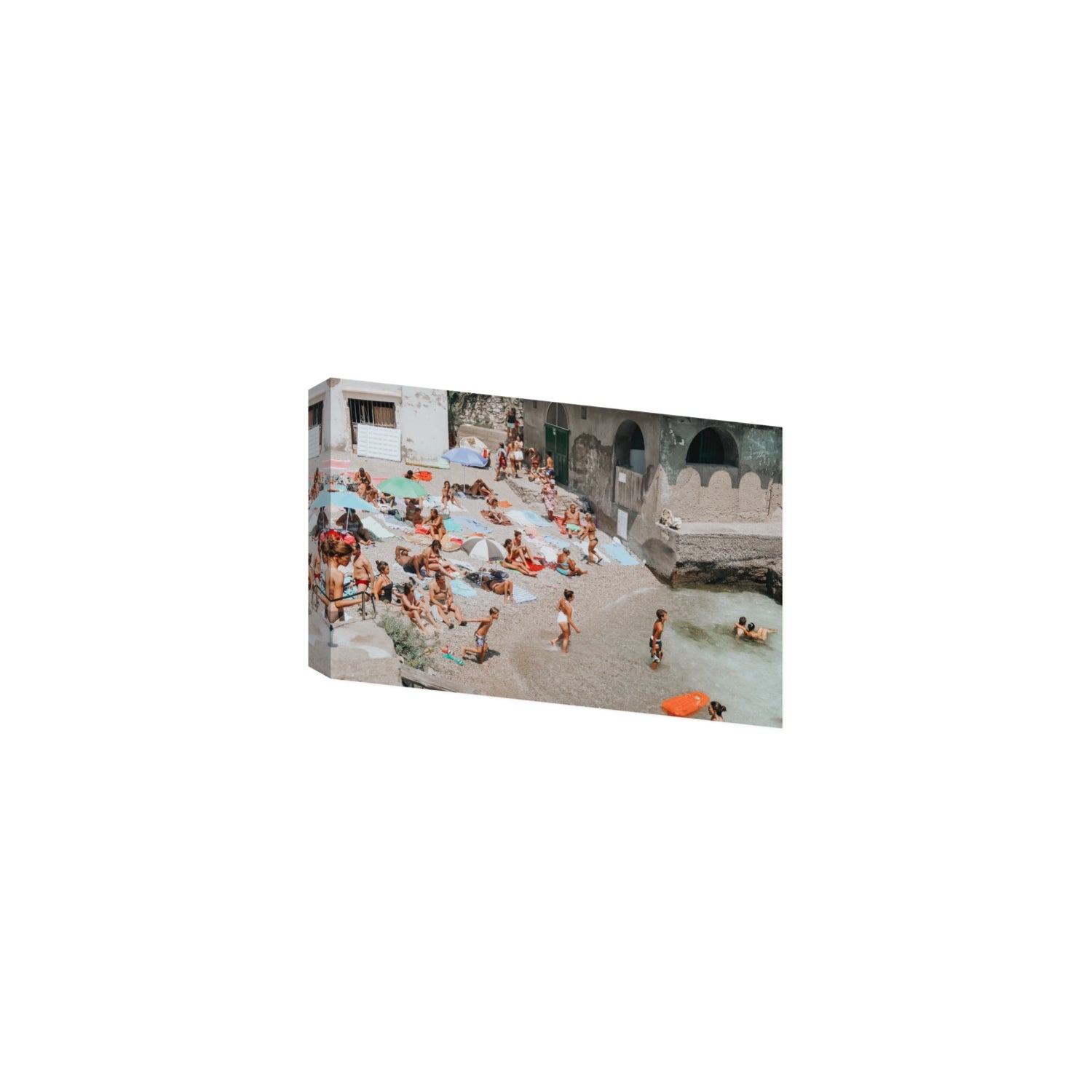Heatwave Capri beach coastal wall art Medium stretched canvas print