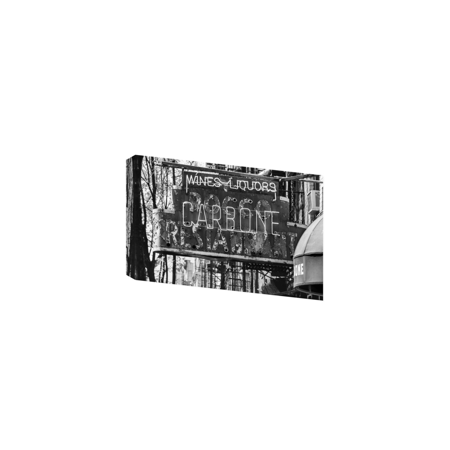 Thompson Street New York NYC Black & White wall art Medium stretched canvas print