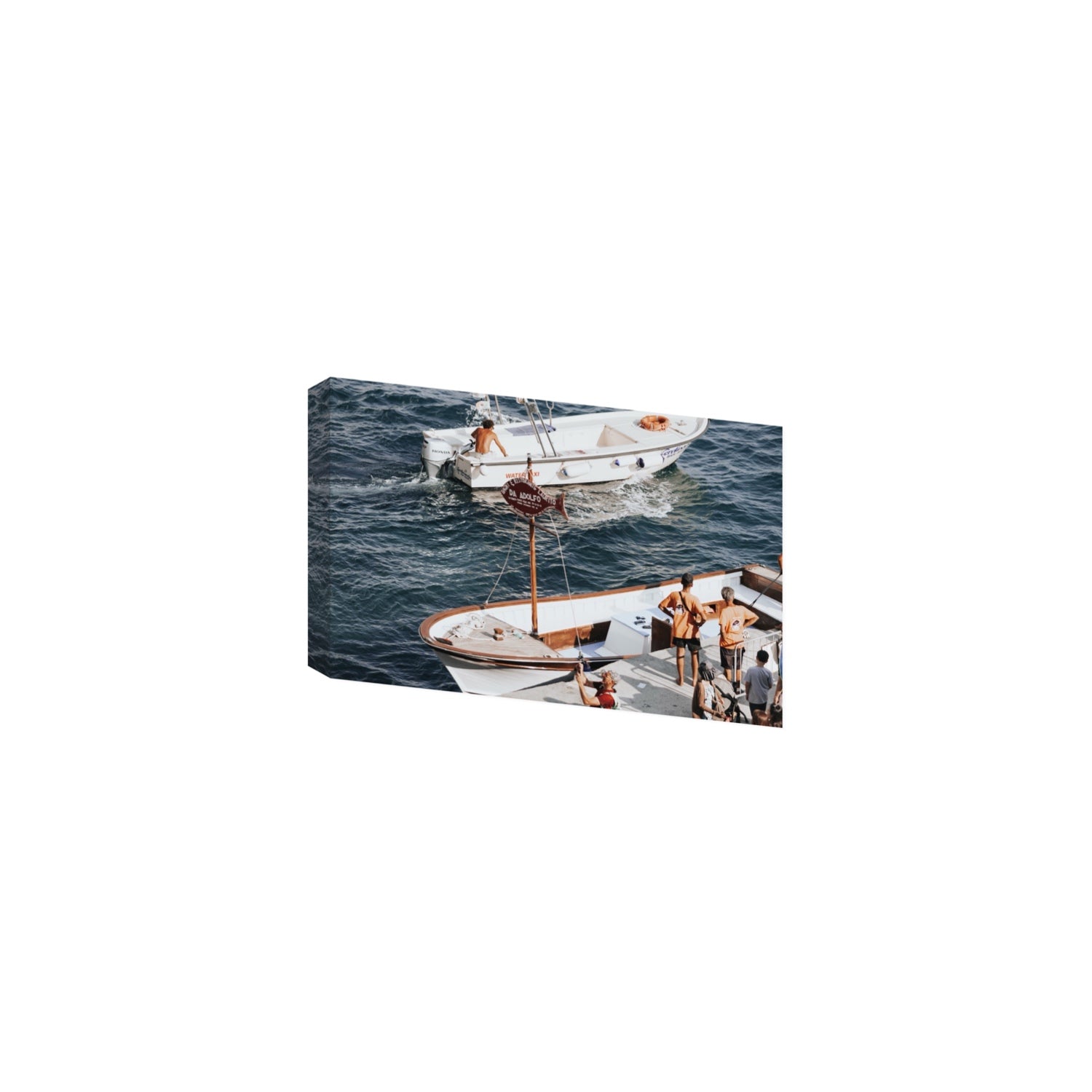 Water Taxi Positano wall art Medium stretched canvas print