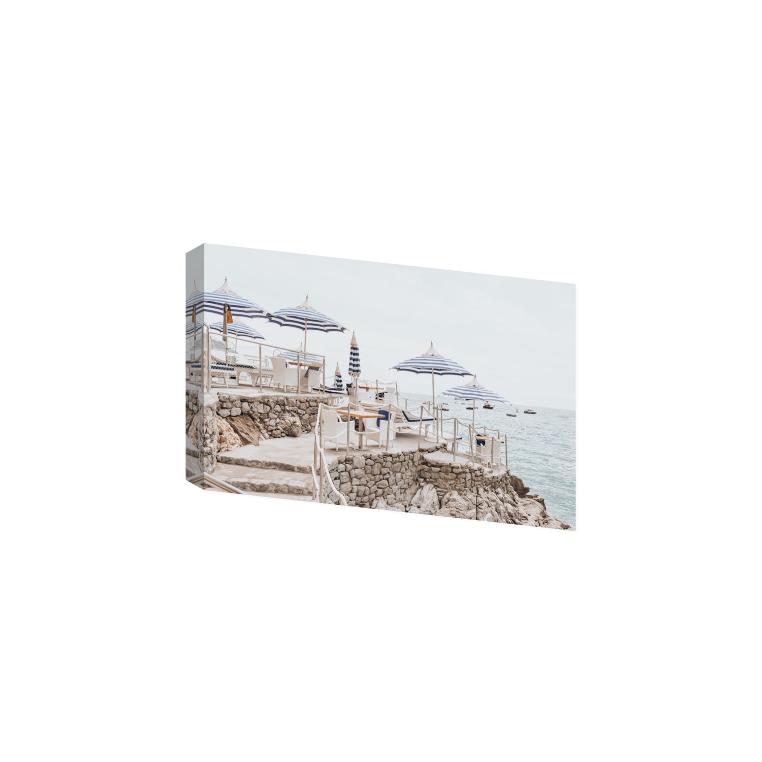 Ombrelloni fine art print, Positano, Italy, Large, Stretched Canvas