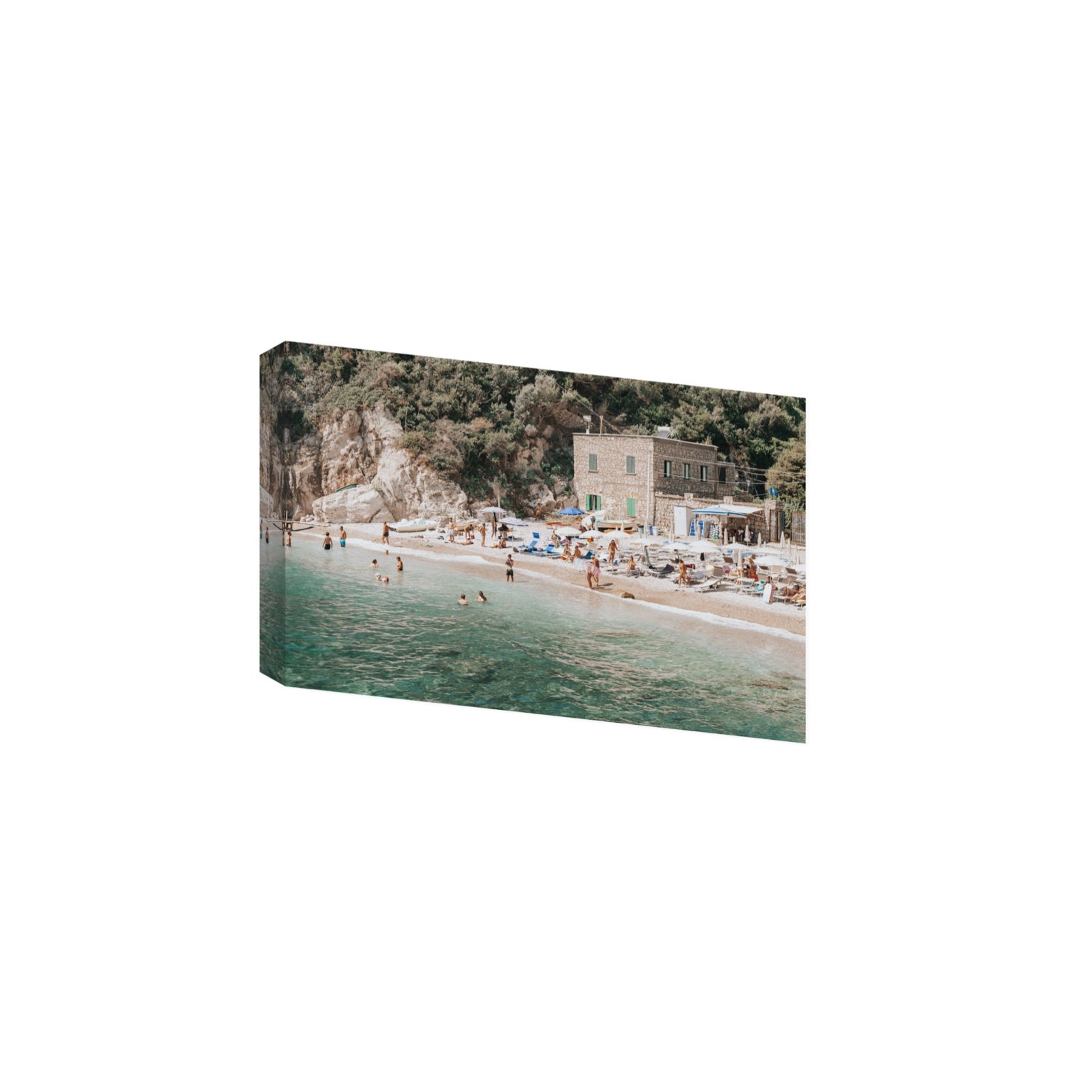 Secluded Sanctuary Nerano Italian Mediterranean decor wall art Large stretched canvas print