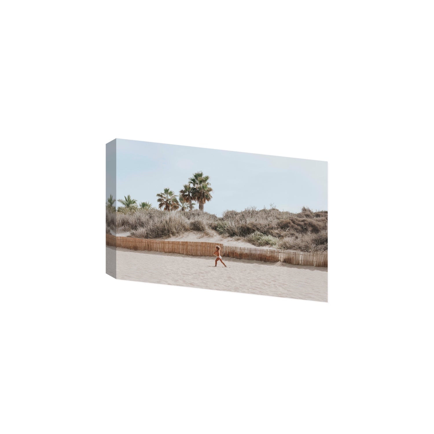 Ragazza Da Spiaggia Puglia beach Italian fine art print Large stretched canvas print