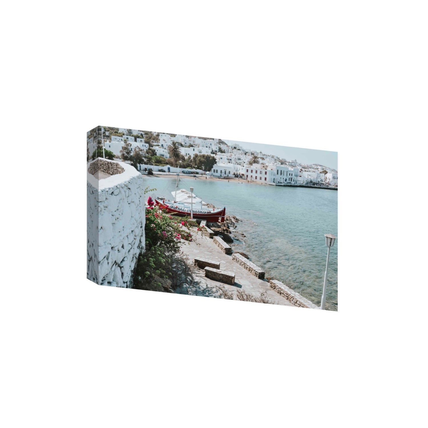 Harika Mykonos Greek island wall art Extra Large stretched canvas print