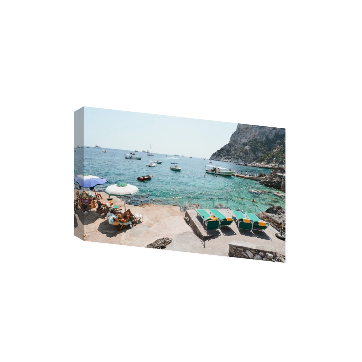 Save Me A Seat Capri Mediterranean wall art Extra Large stretched canvas print