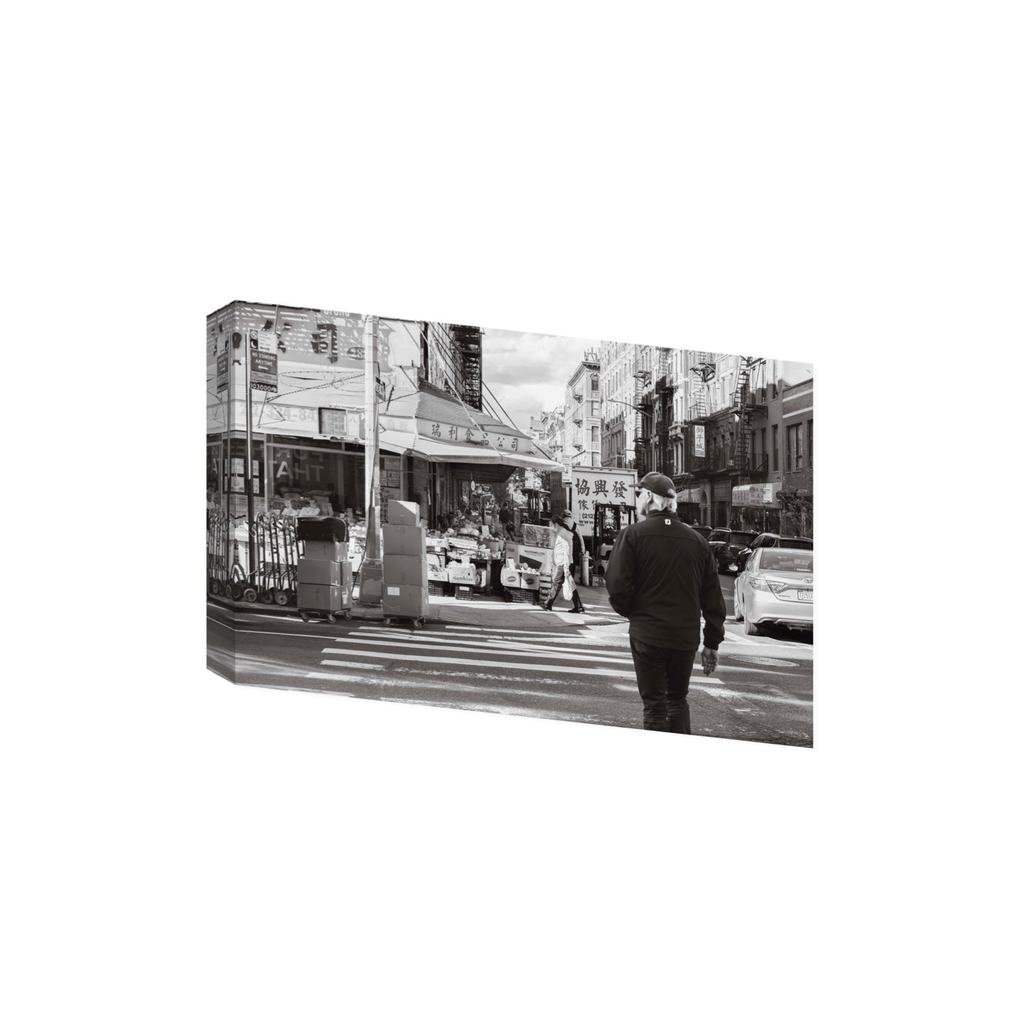 Chinatown New York NYC Street wall art Extra Large stretched canvas print
