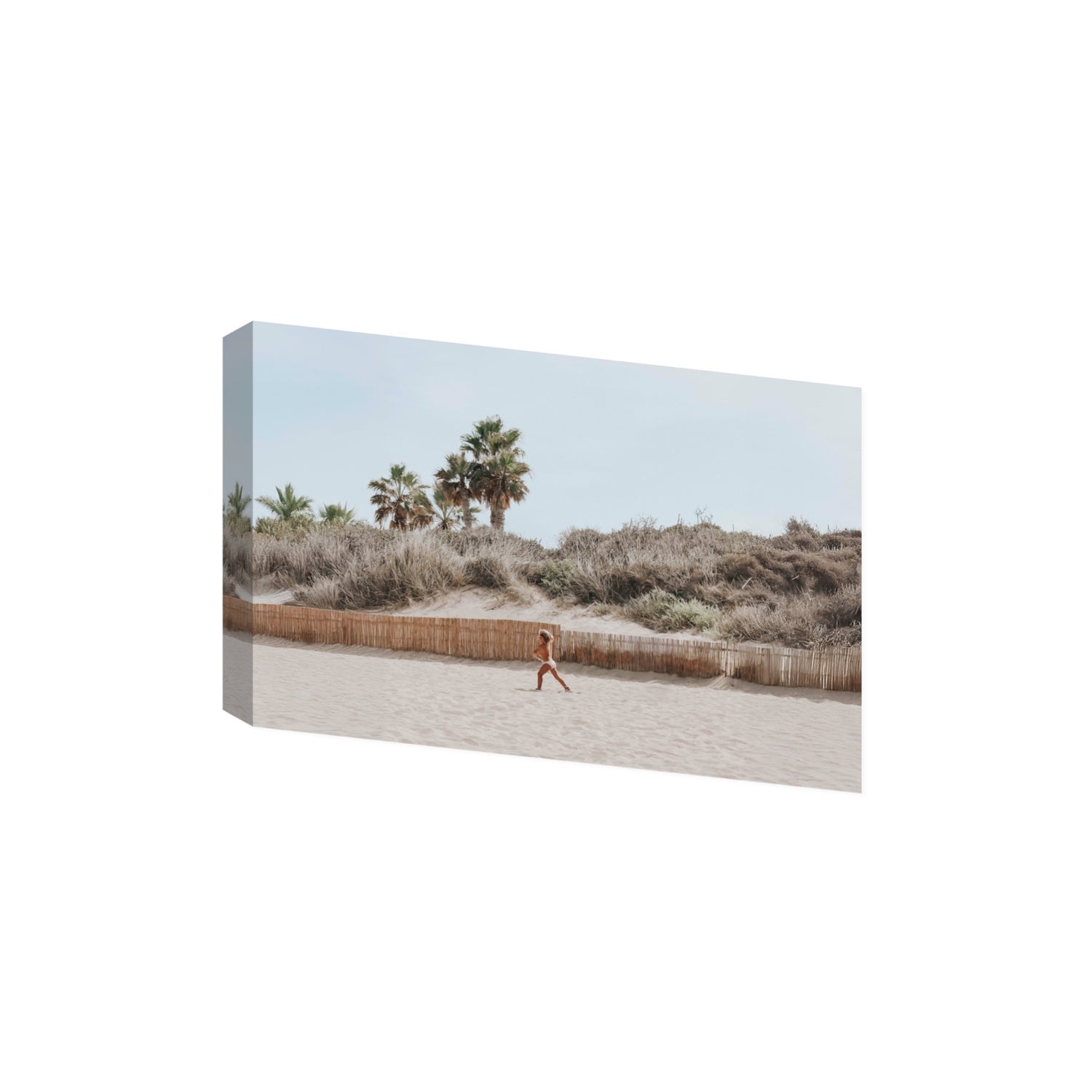 Ragazza Da Spiaggia Puglia beach Italian fine art print Extra Large stretched canvas print