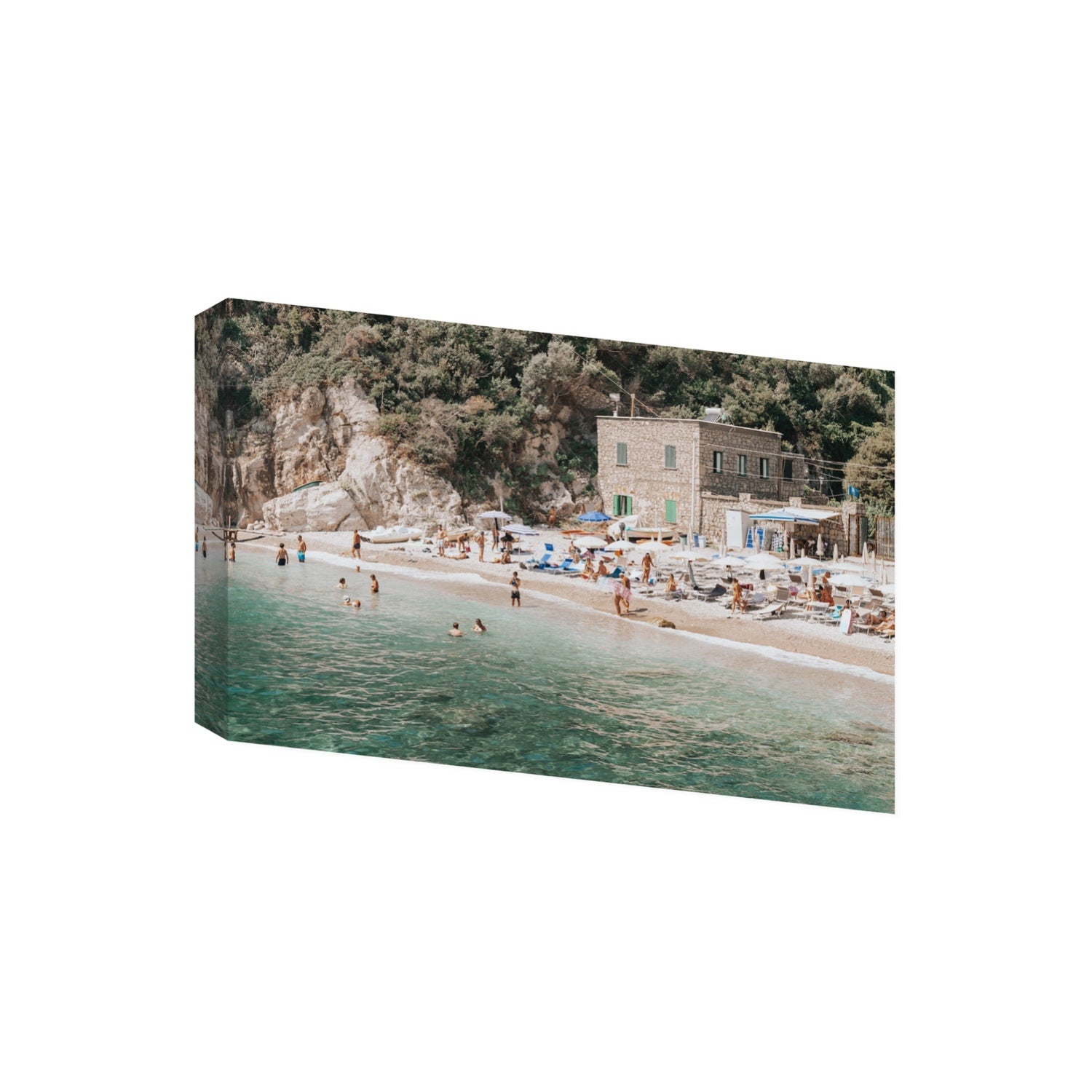 Secluded Sanctuary Nerano Italian Mediterranean decor wall art Giant stretched canvas print