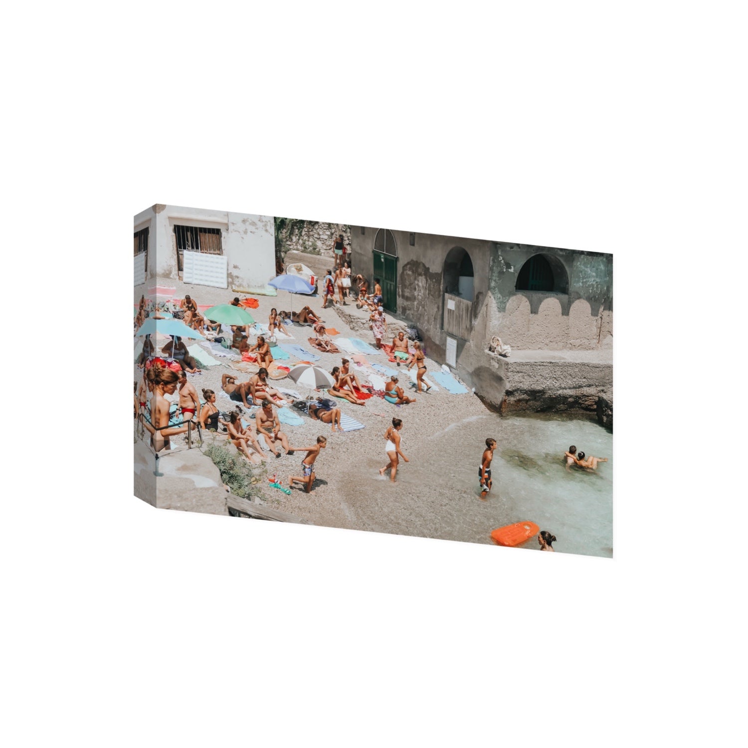 Heatwave Capri beach coastal wall art Giant stretched canvas print