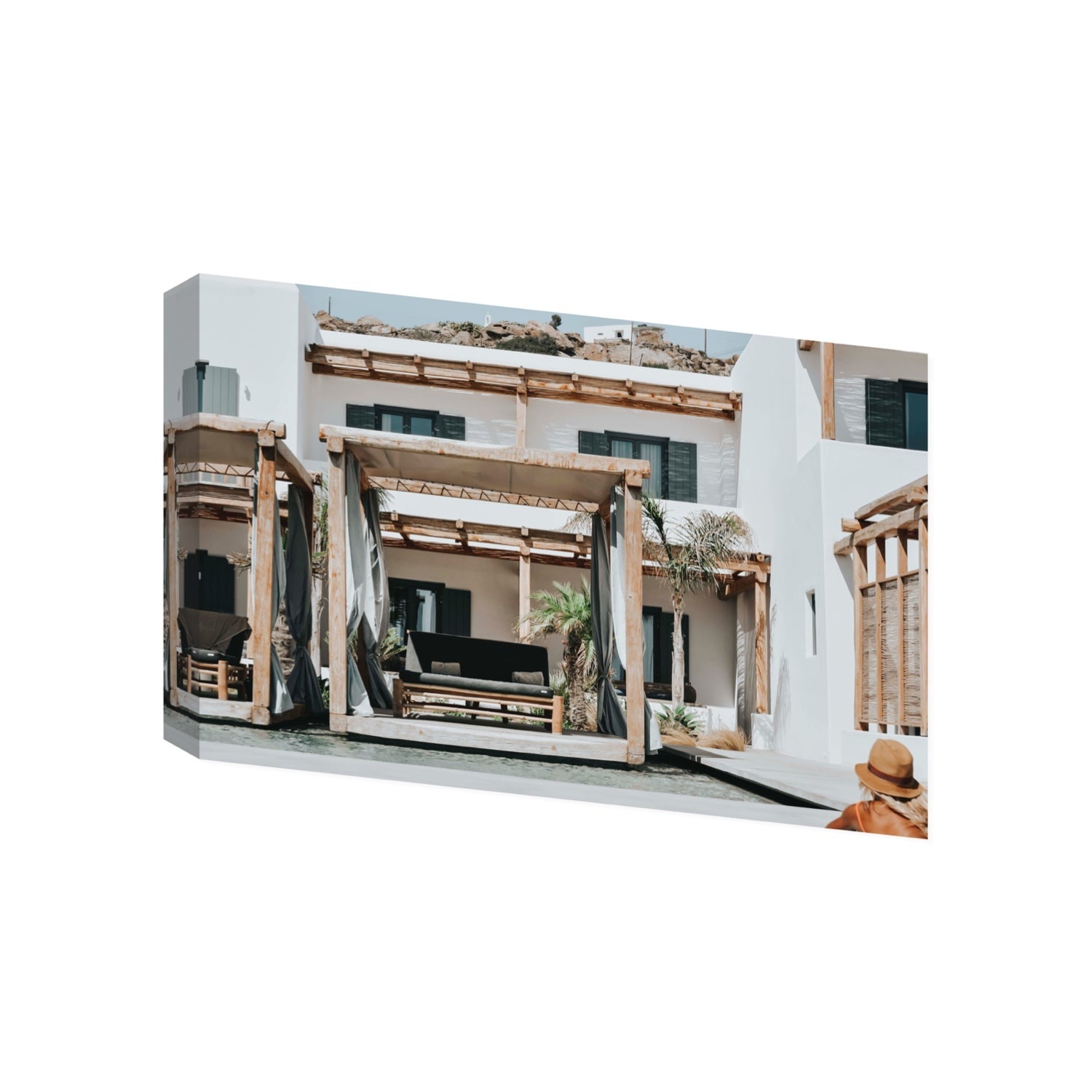 Dream Villa fine art print, Mykonos, Greece, Gallery, Stretched Canvas